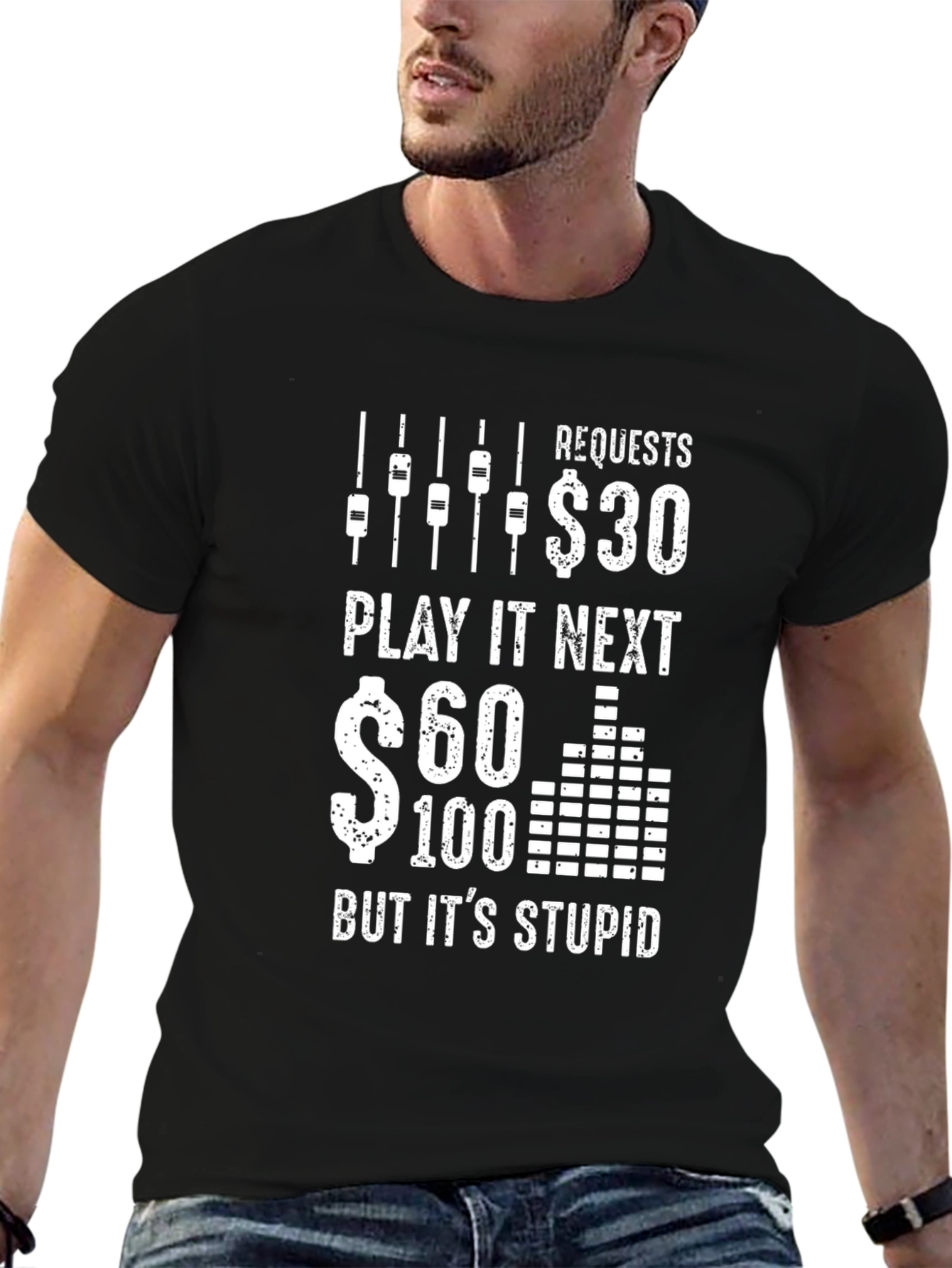 DJ Request Price Black T-Shirt