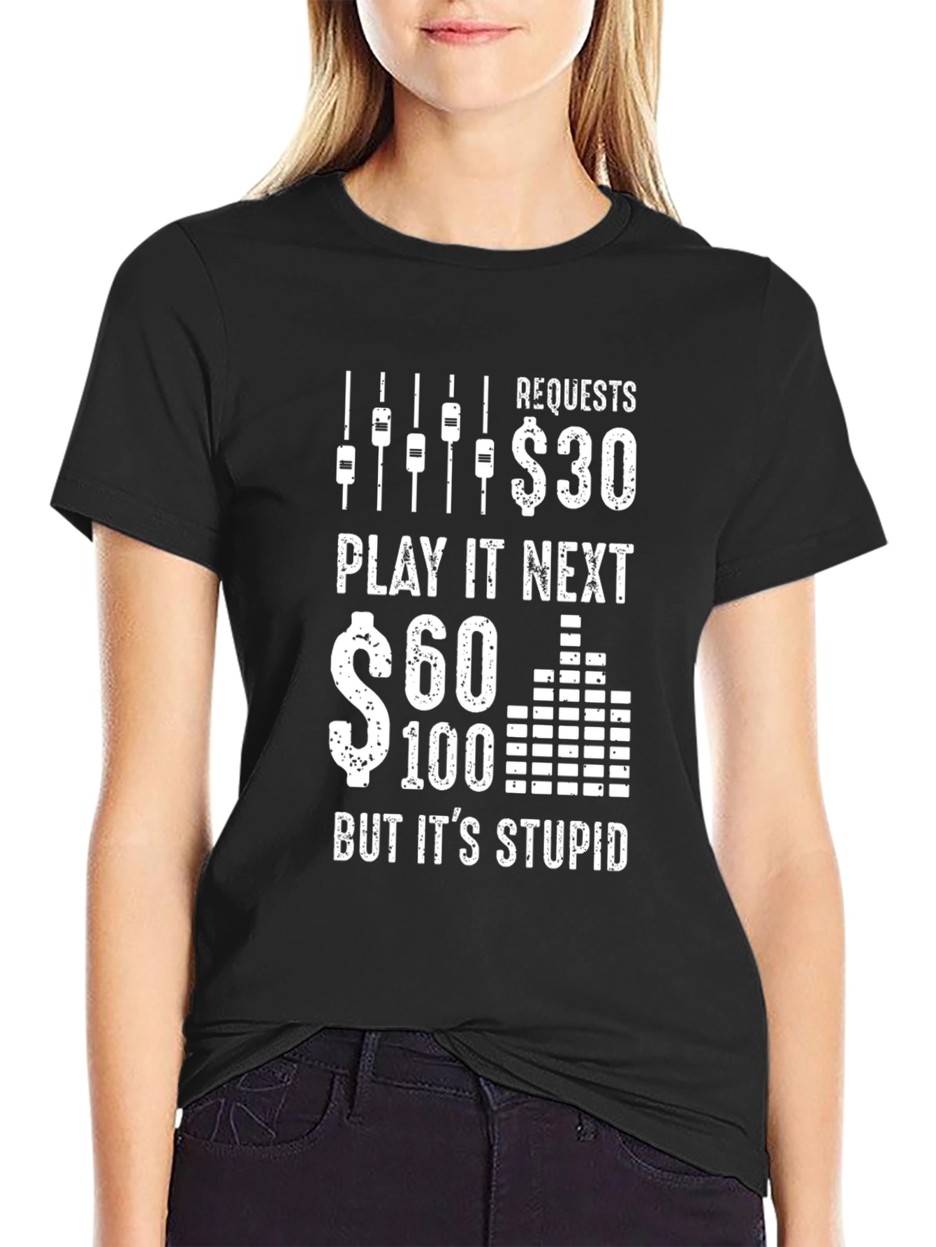 DJ Request Price Black T-Shirt