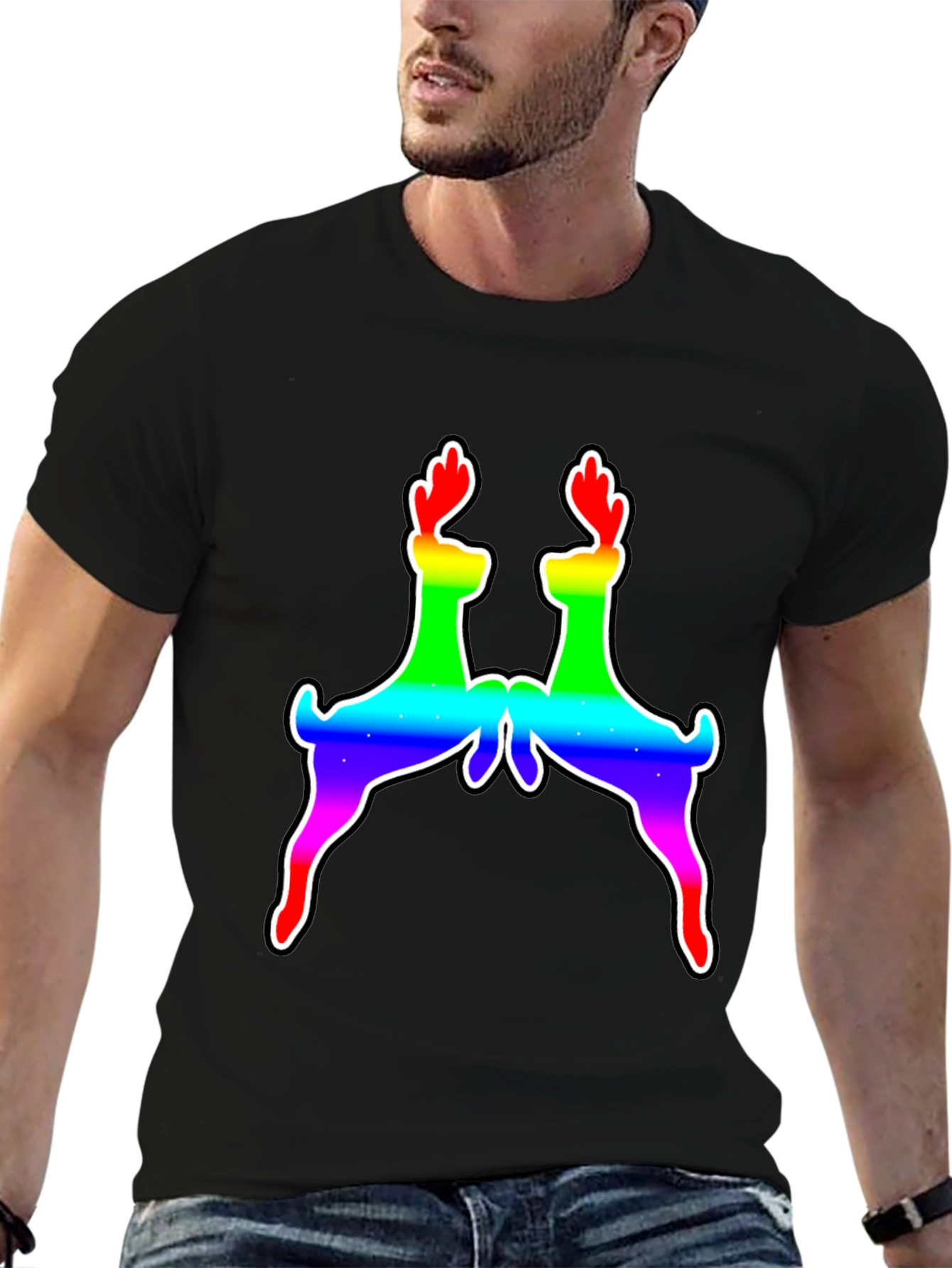 Rainbow Deer Graphic Tee - Pride Edition