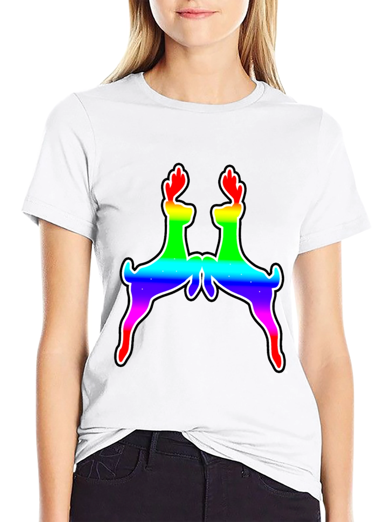 Rainbow Deer Graphic Tee - Pride Edition