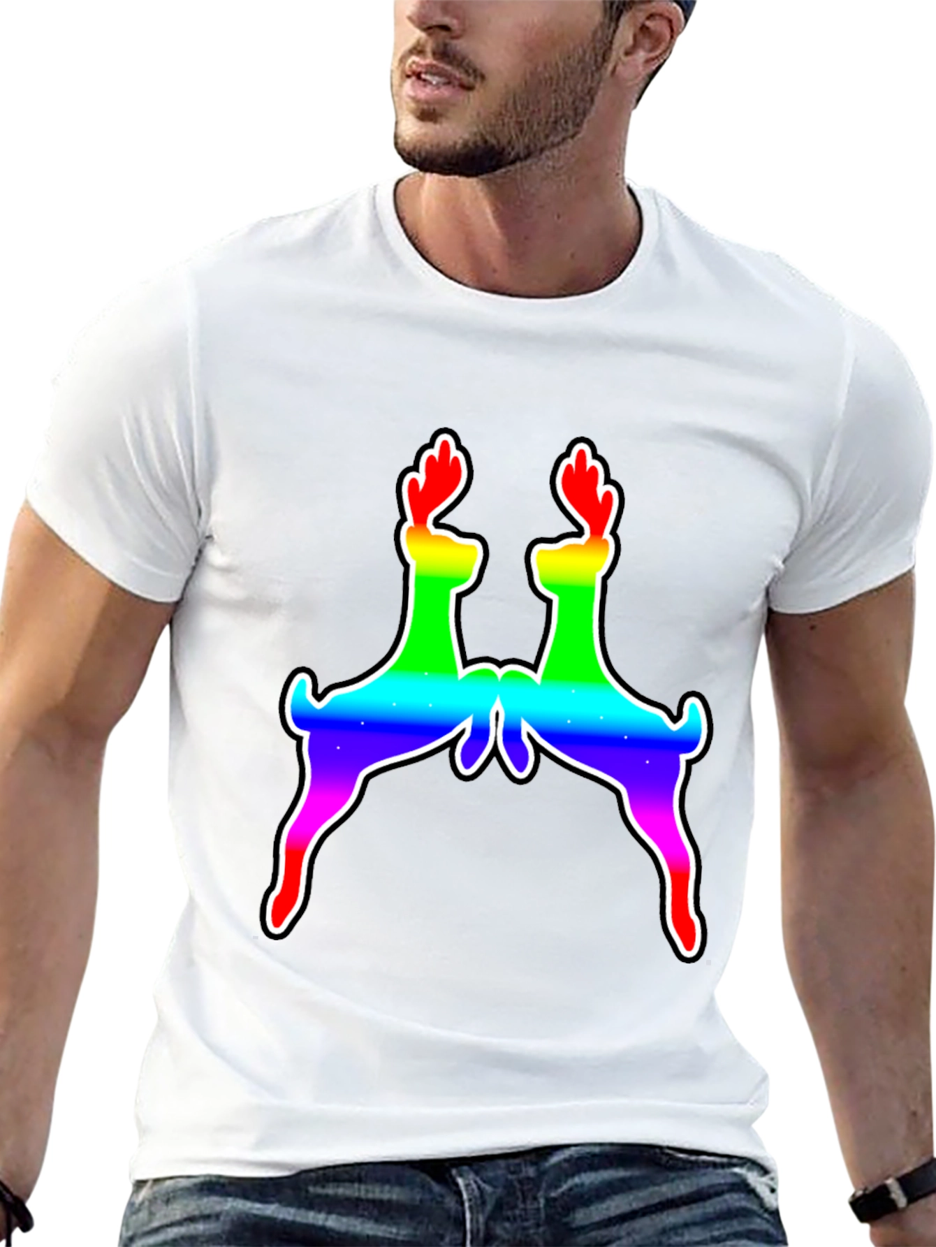 Rainbow Deer Graphic Tee - Pride Edition