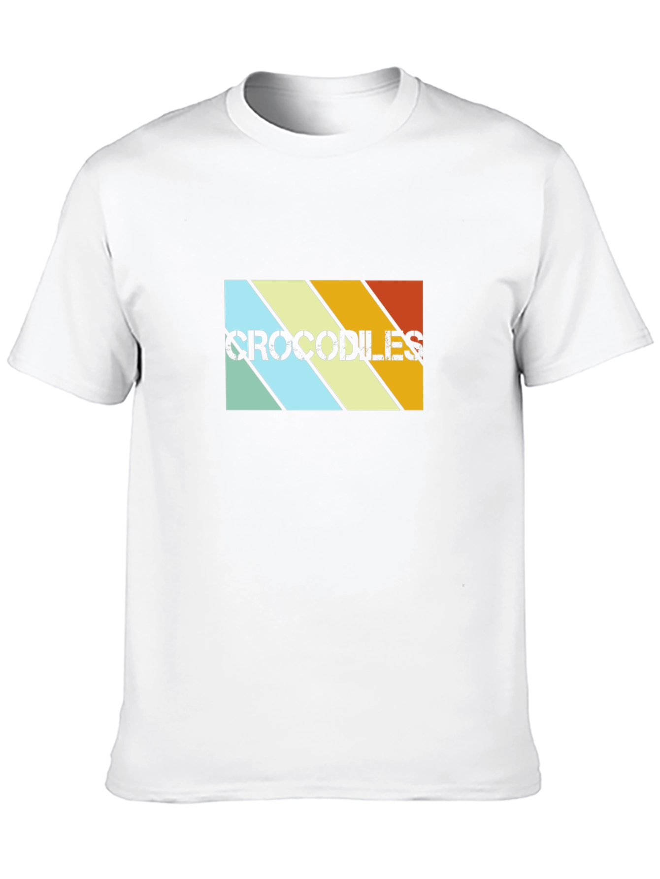 Retro Crocodiles Graphic Tee - Black Cotton T-Shirt