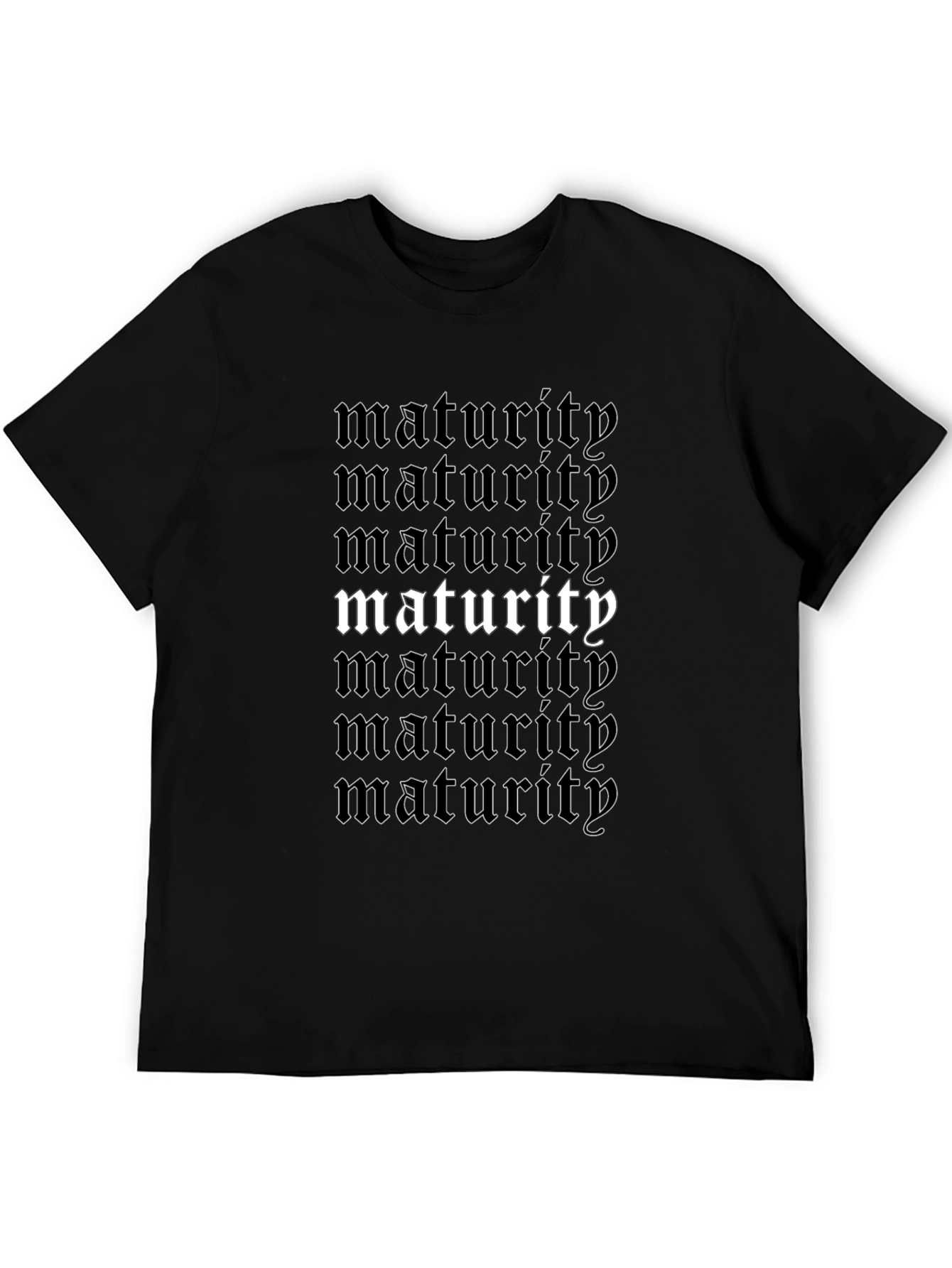 Maturity Graphic T-Shirt - Black