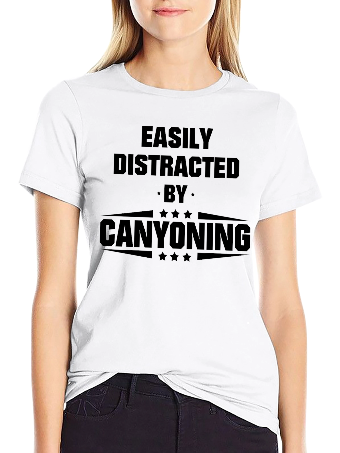 Canyoning T-Shirt - Easily Distracted Black Tee