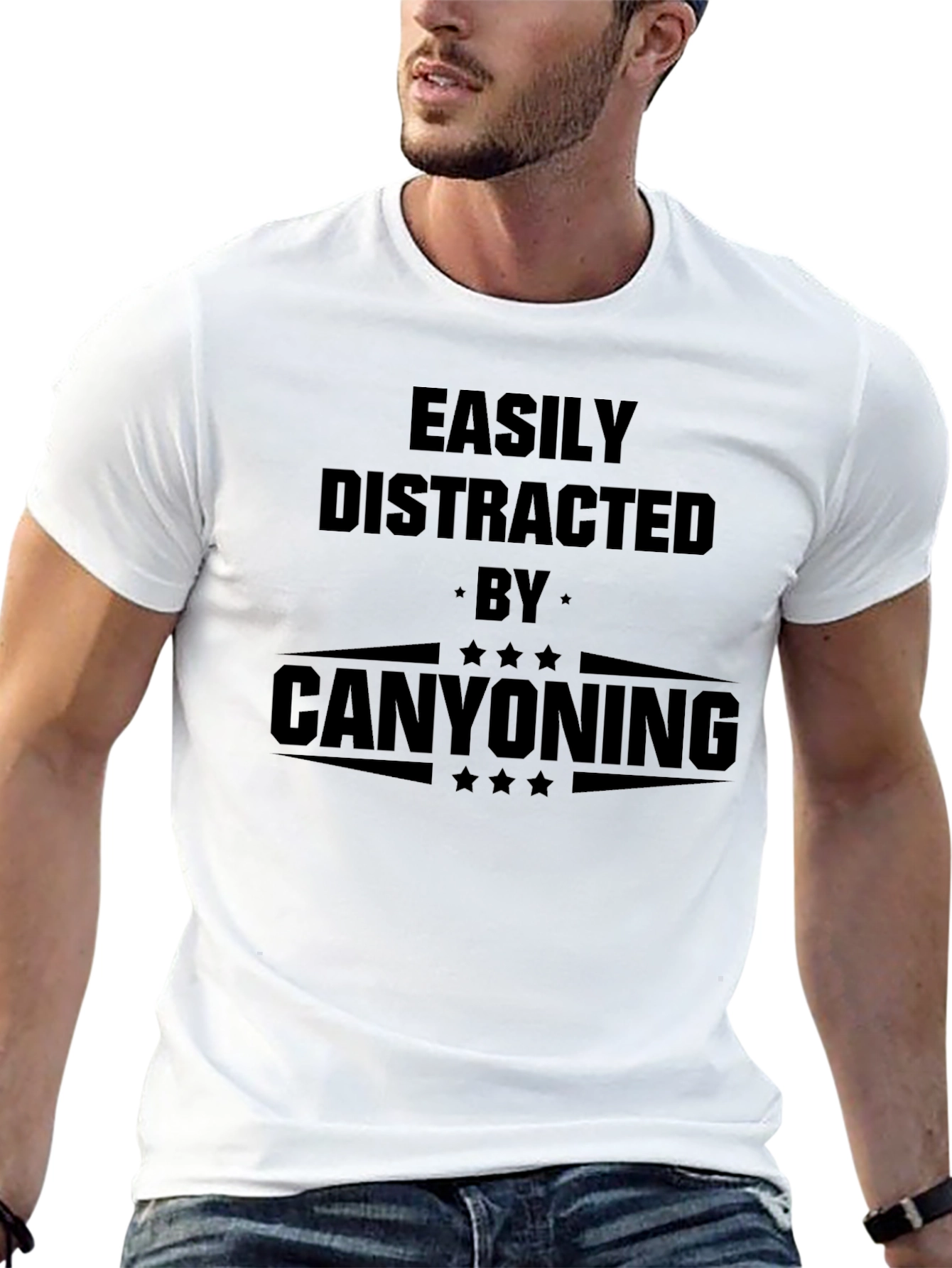 Canyoning T-Shirt - Easily Distracted Black Tee