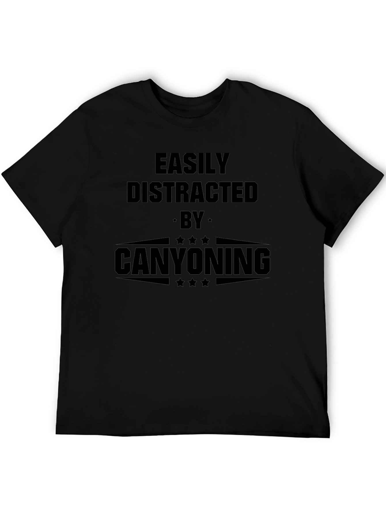 Canyoning T-Shirt - Easily Distracted Black Tee
