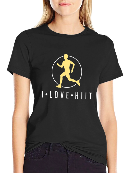 I Love HIIT Black T-Shirt - Fitness Apparel