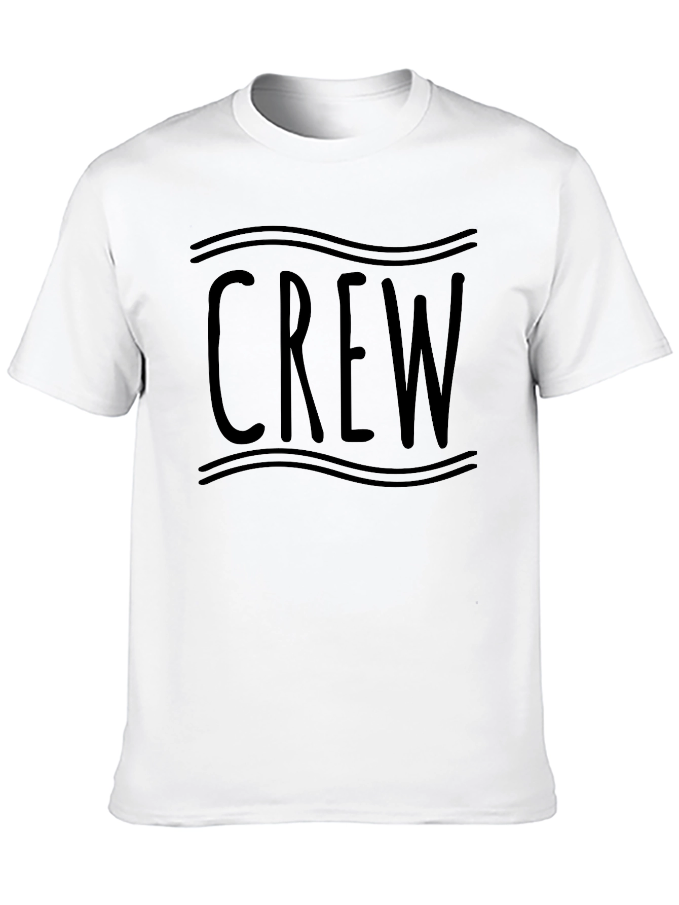 Mens Black Crew Neck Graphic Tee
