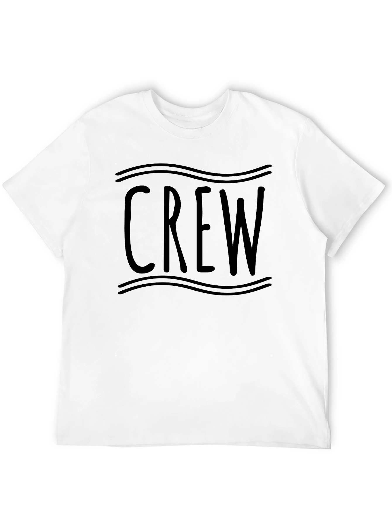 Mens Black Crew Neck Graphic Tee