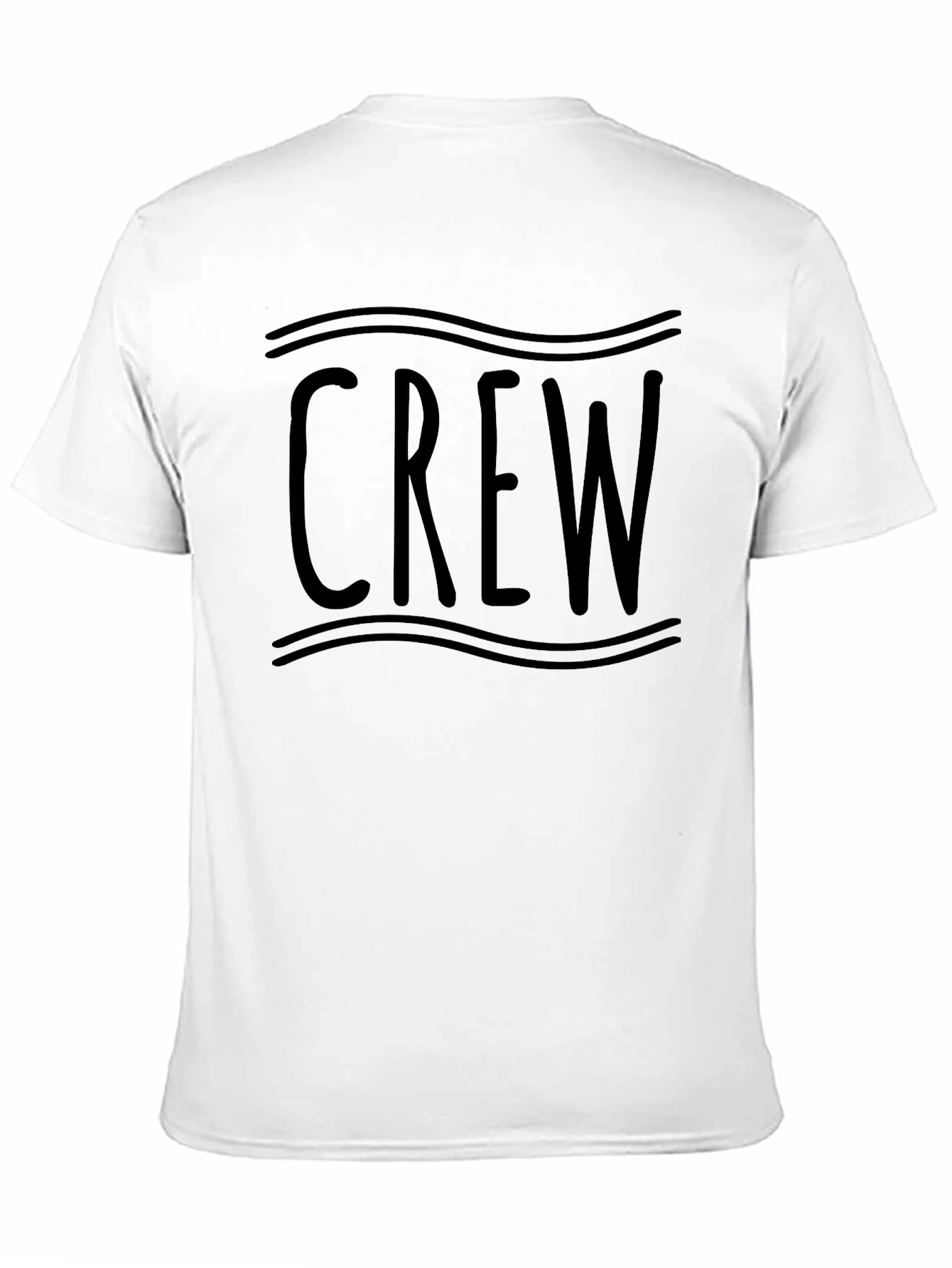 Mens Black Crew Neck Graphic Tee