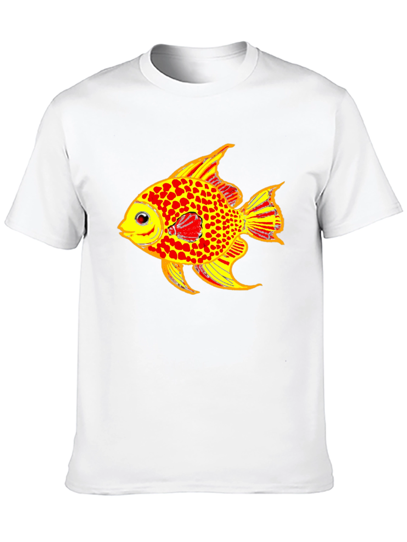 Fish Graphic Tee - Black Casual T-Shirt