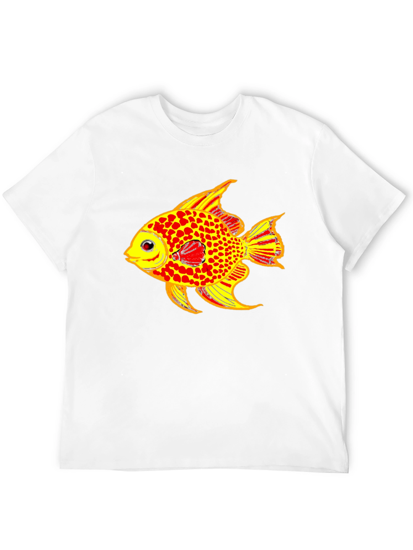 Fish Graphic Tee - Black Casual T-Shirt