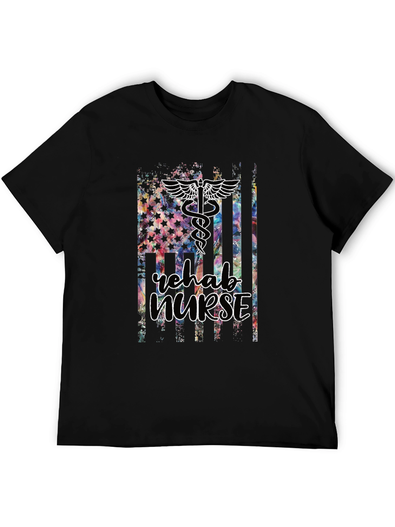 Rehab Nurse American Flag Tee - Nurse Apparel