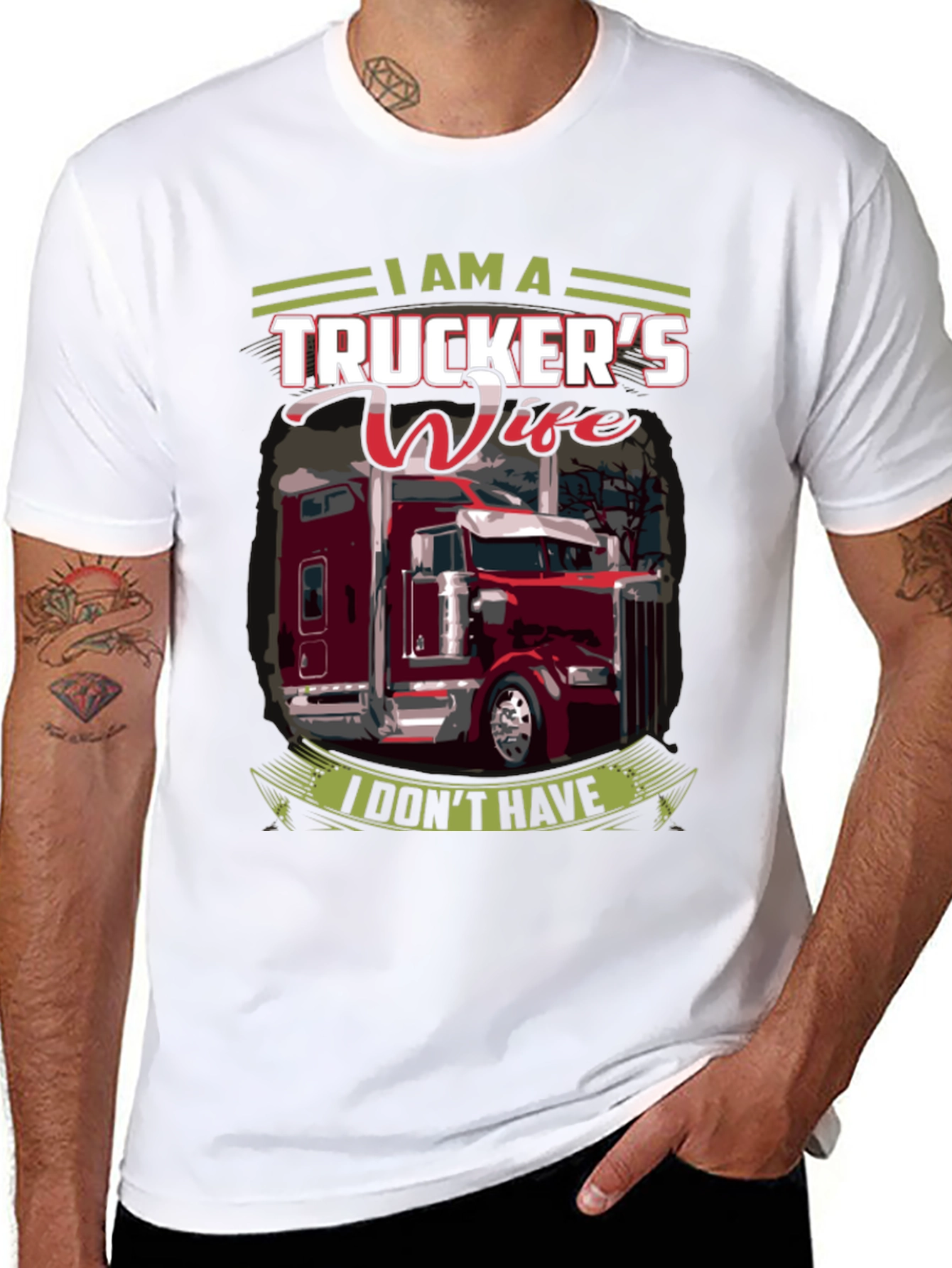 Truckers Wife Graphic T-Shirt