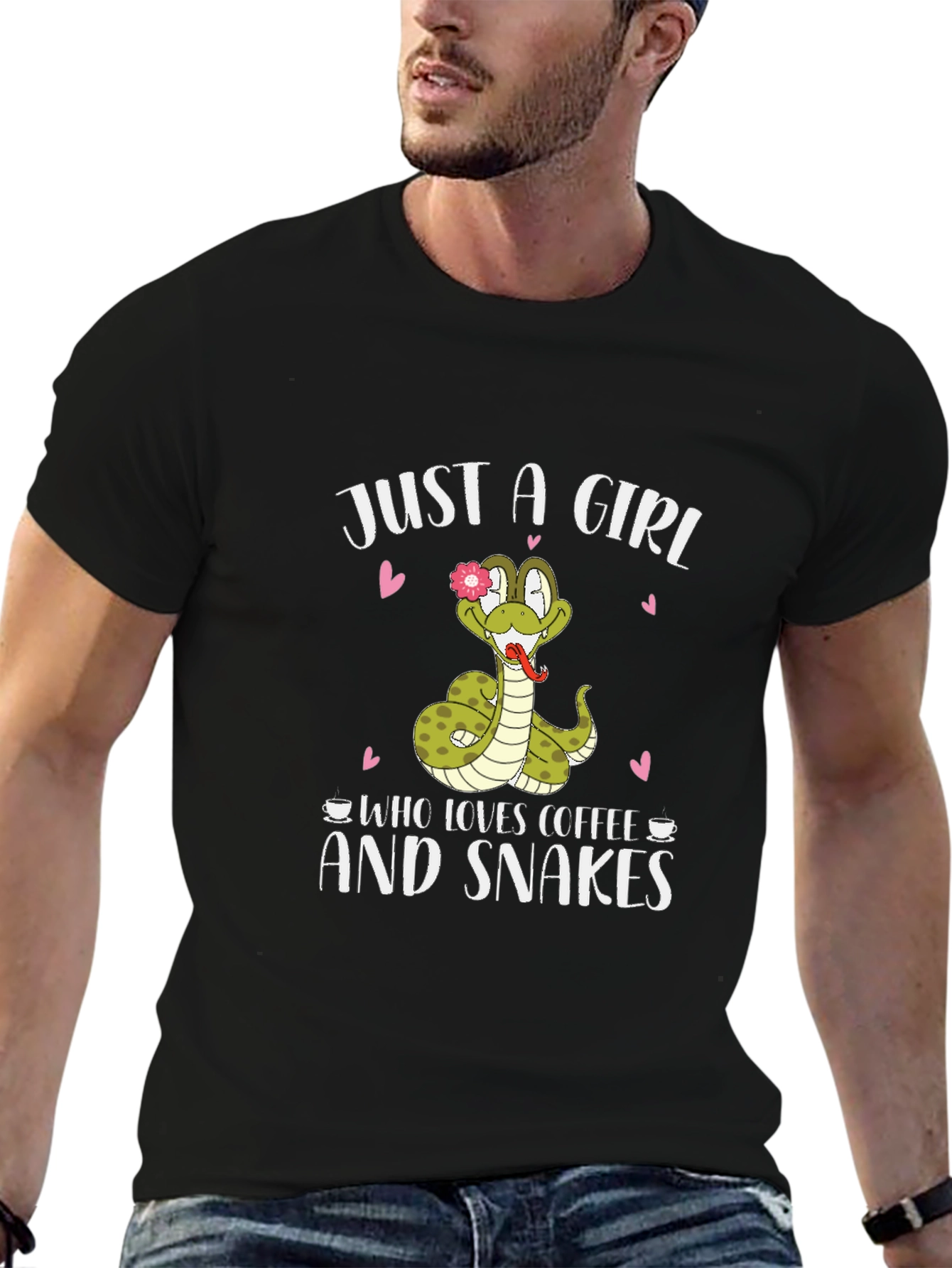 Just A Girl Who Loves Coffee and Snakes T-Shirt