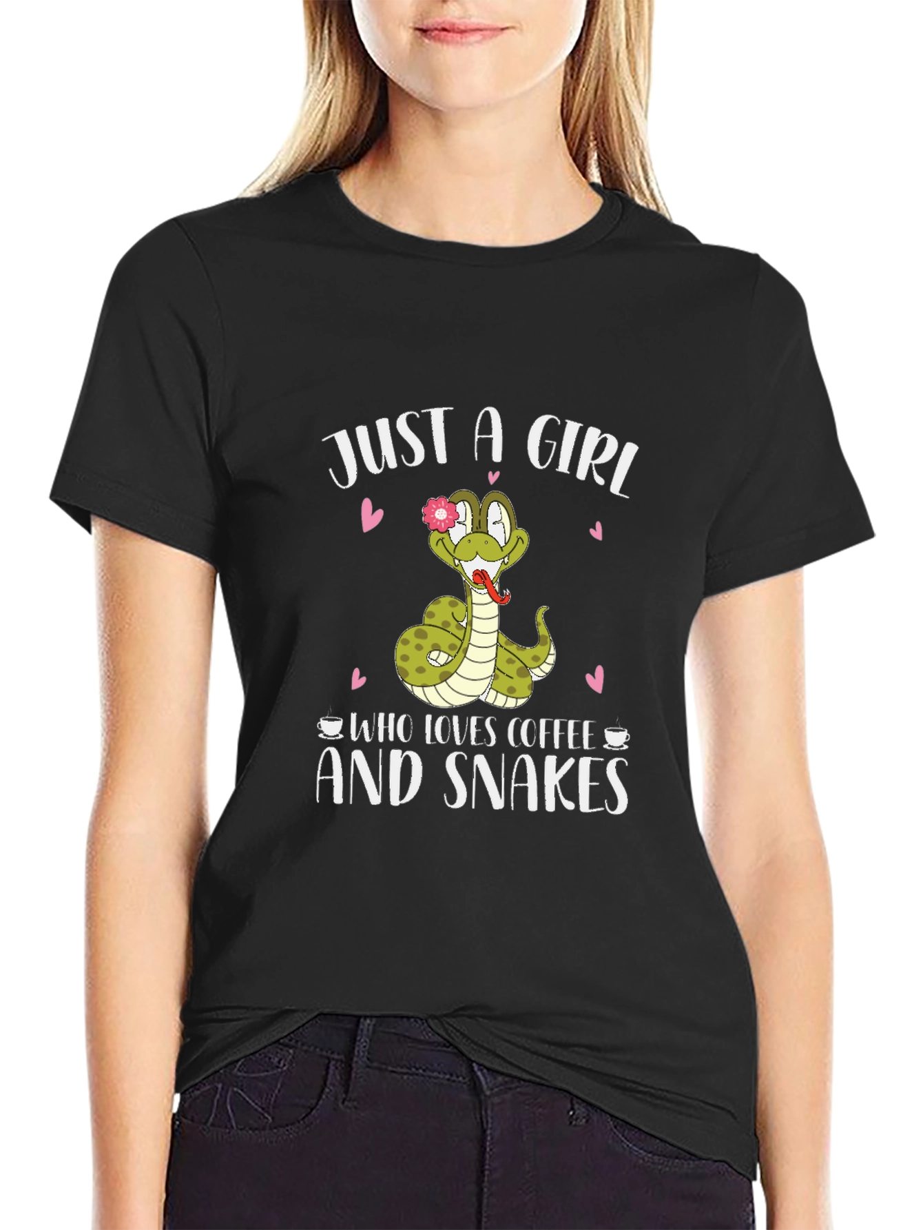 Just A Girl Who Loves Coffee and Snakes T-Shirt