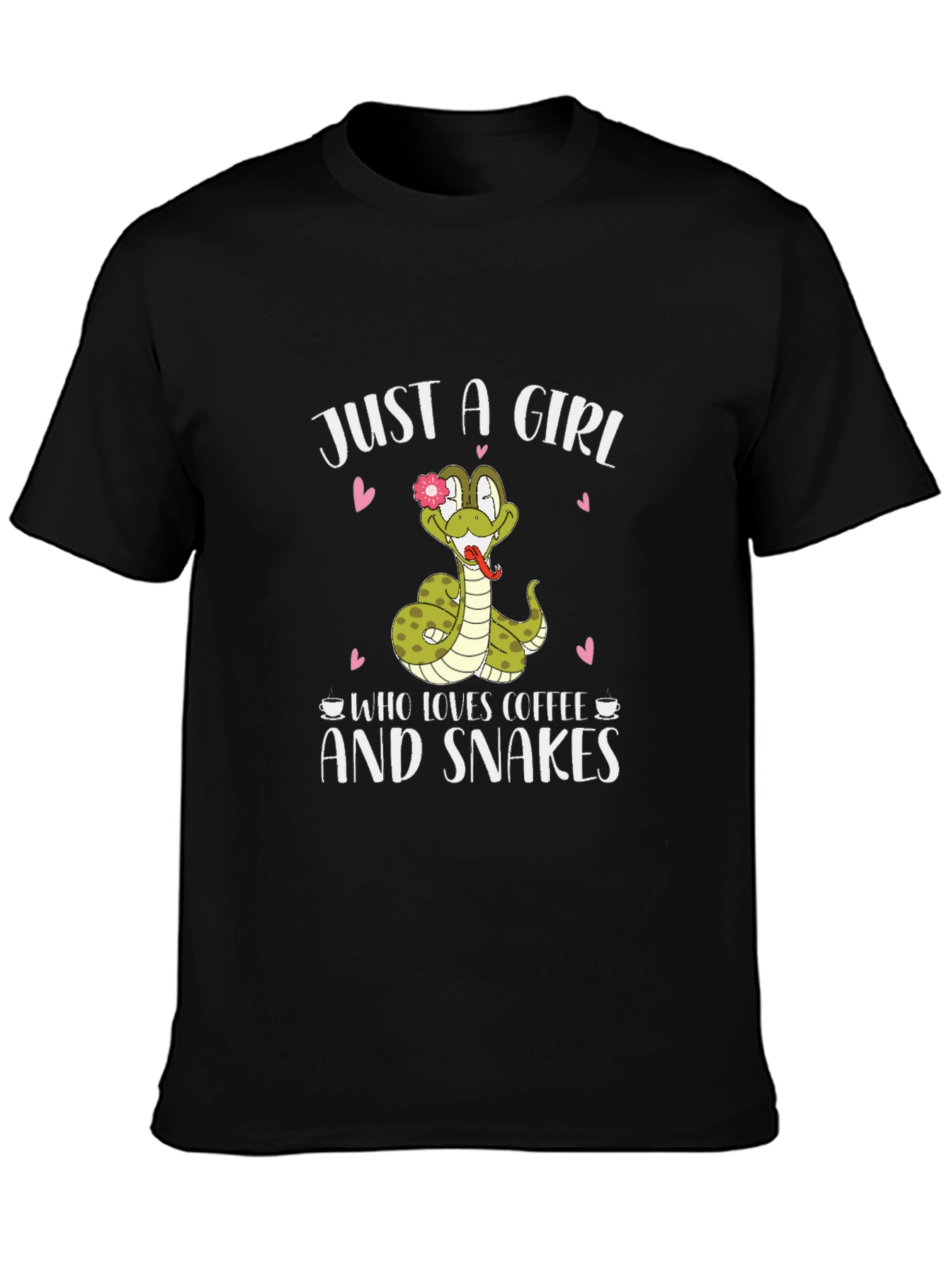 Just A Girl Who Loves Coffee and Snakes T-Shirt