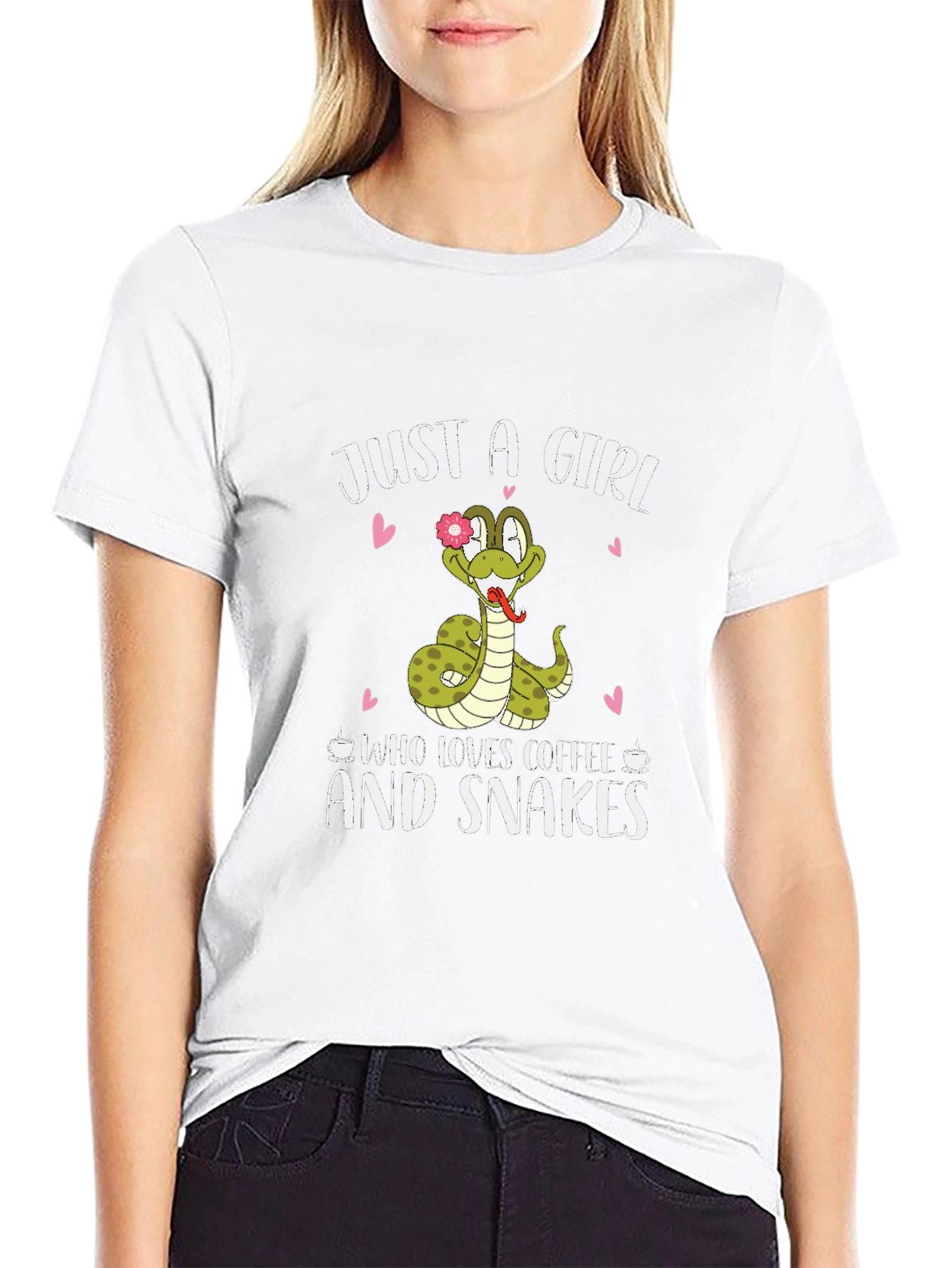 Just A Girl Who Loves Coffee and Snakes T-Shirt