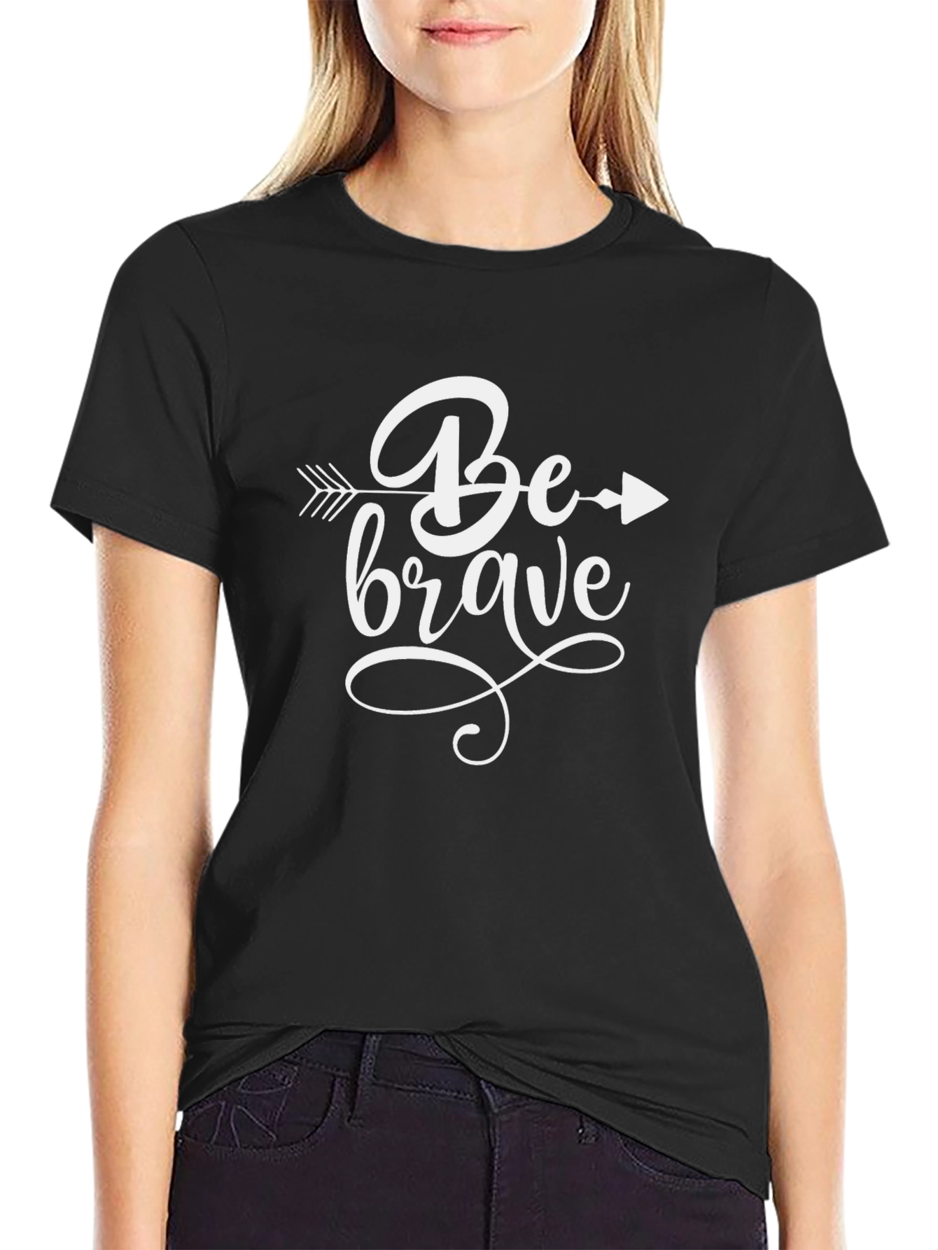 Be Brave Arrow Tee - Trendy Graphic T-Shirt
