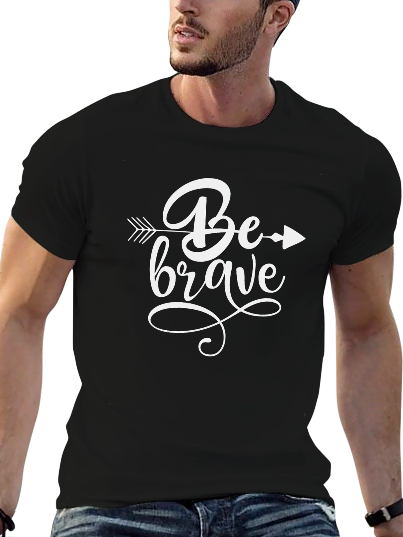 Be Brave Arrow Tee - Trendy Graphic T-Shirt