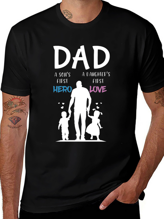 Dad Hero and Love T-Shirt - Fathers Day Gift