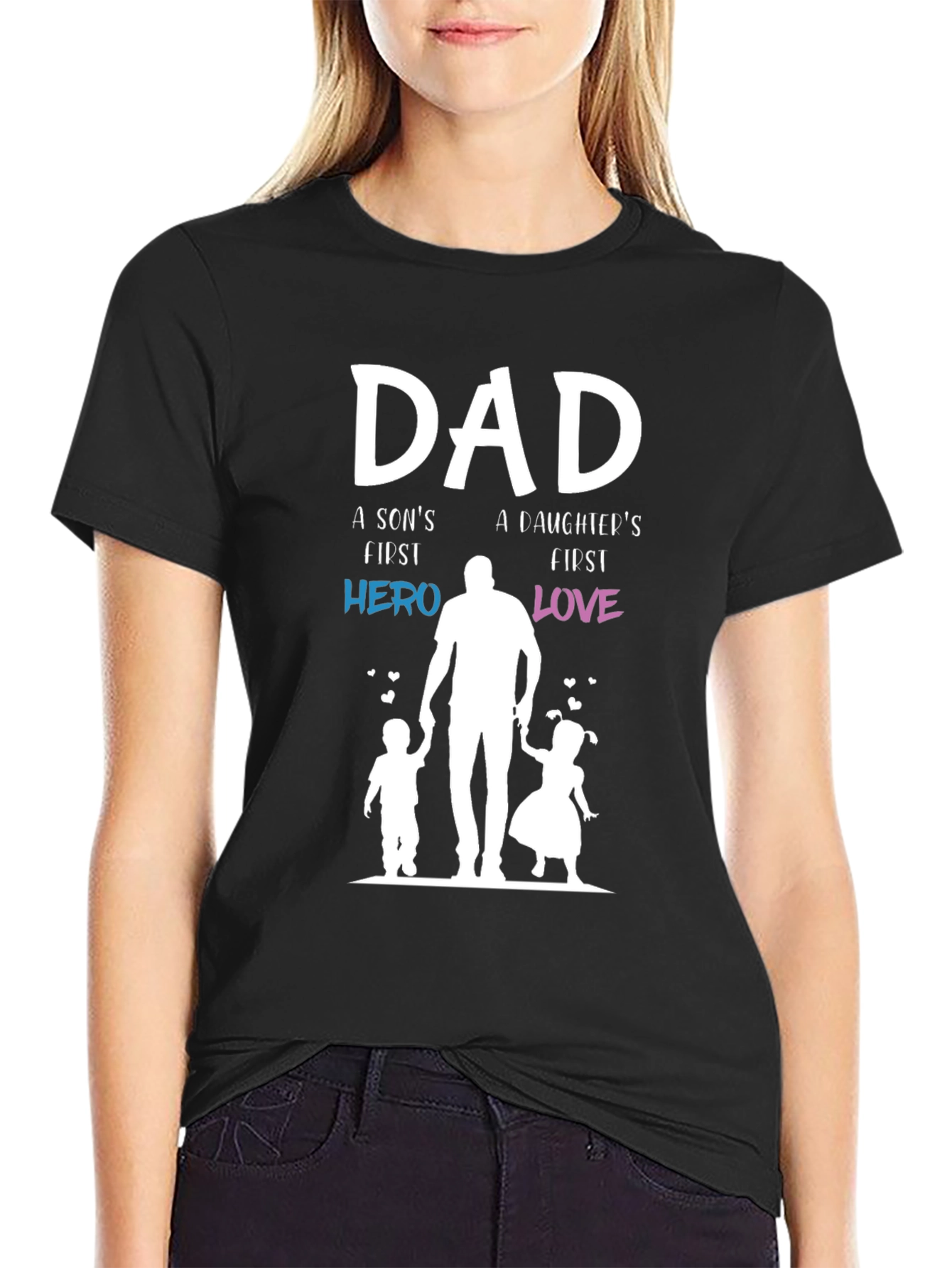 Dad Hero and Love T-Shirt - Fathers Day Gift