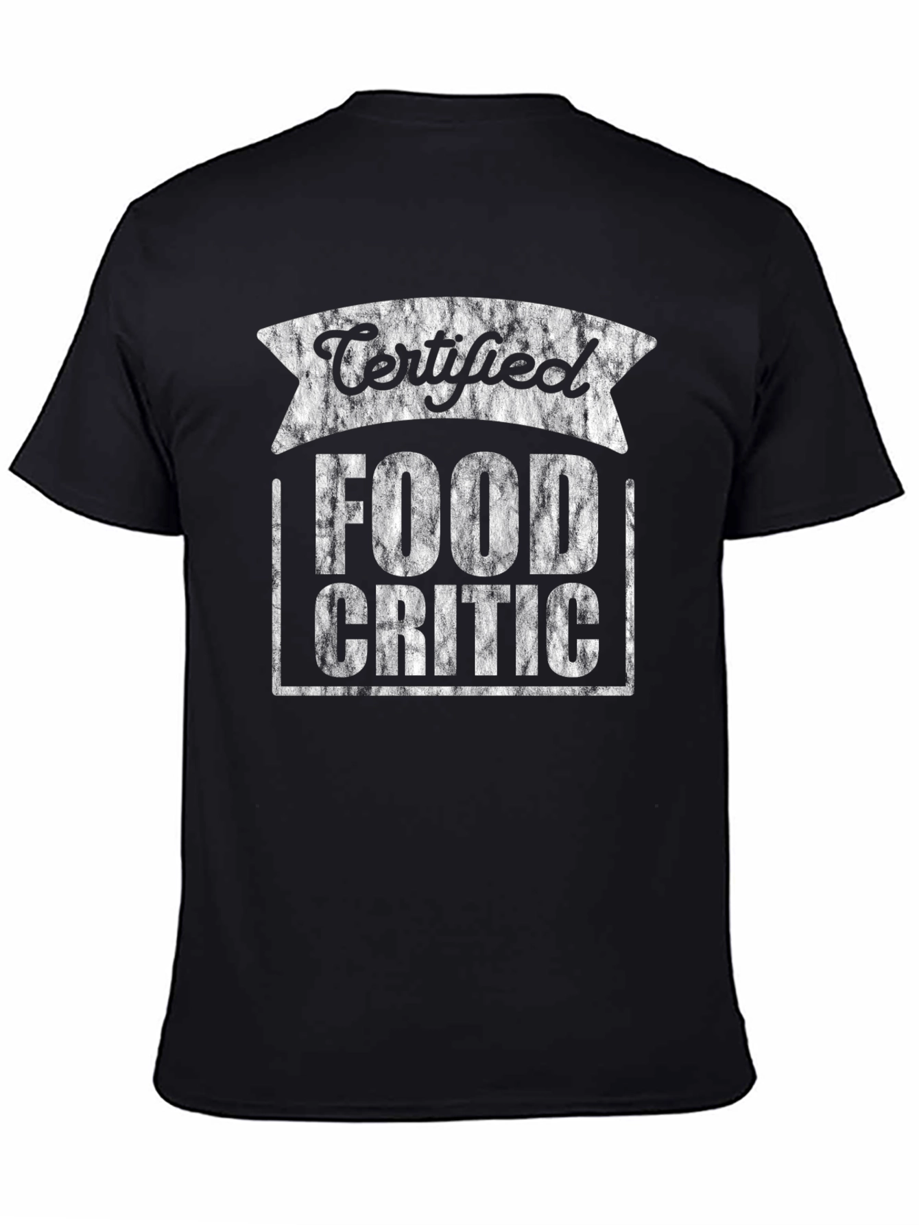 Certified Food Critic Graphic T-Shirt - Black