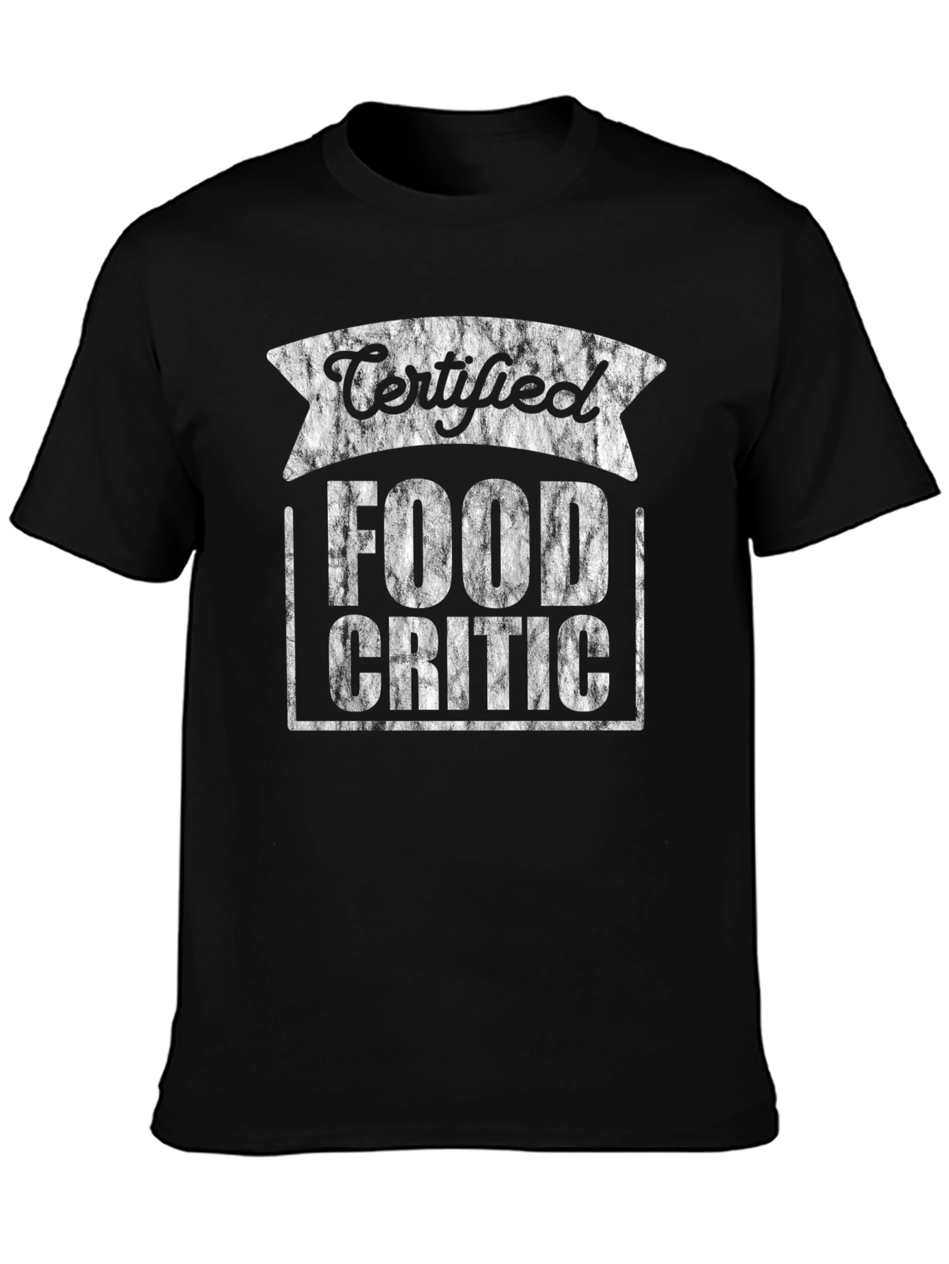 Certified Food Critic Graphic T-Shirt - Black