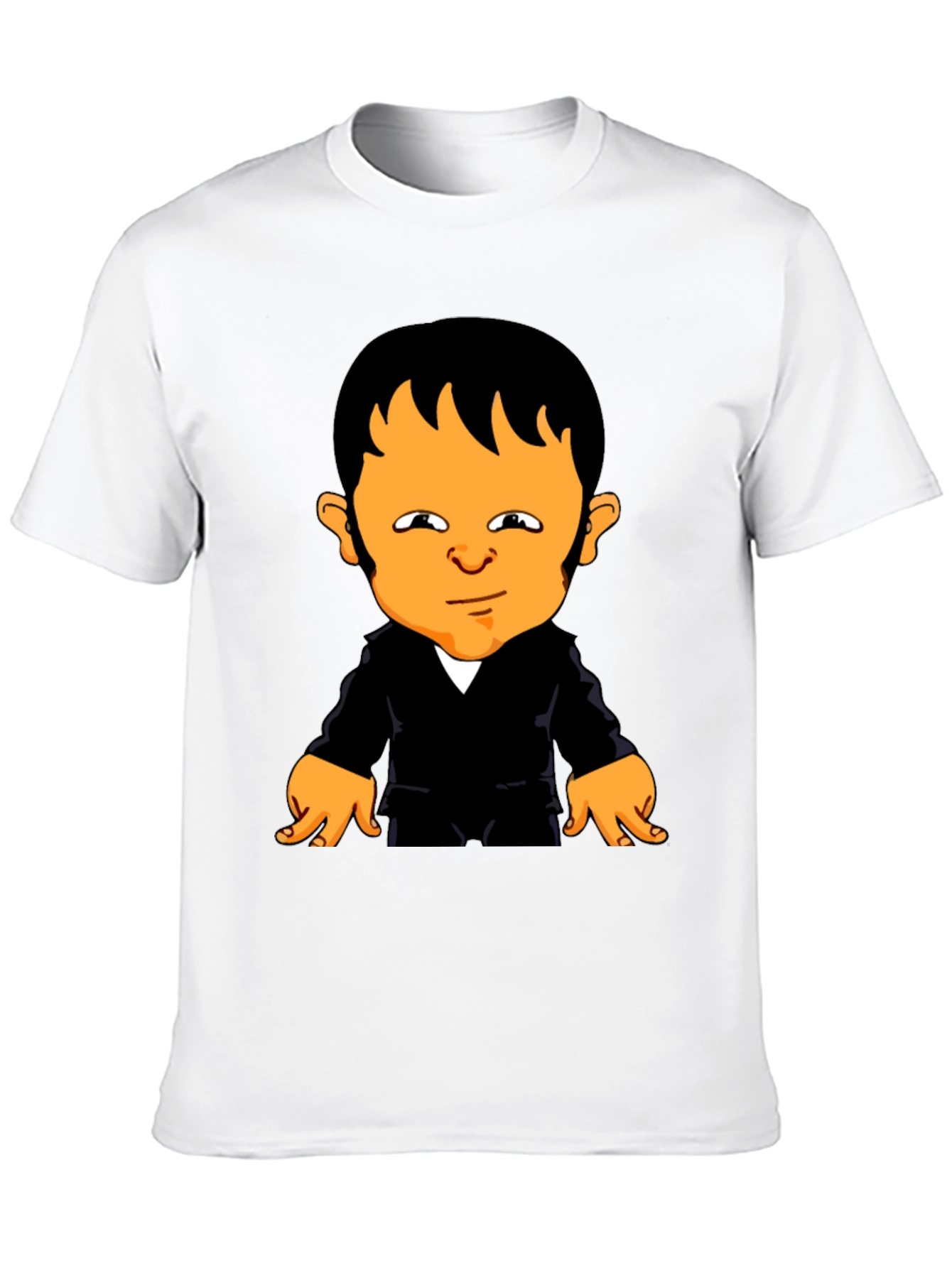 Cartoon Character Graphic Tee - Black