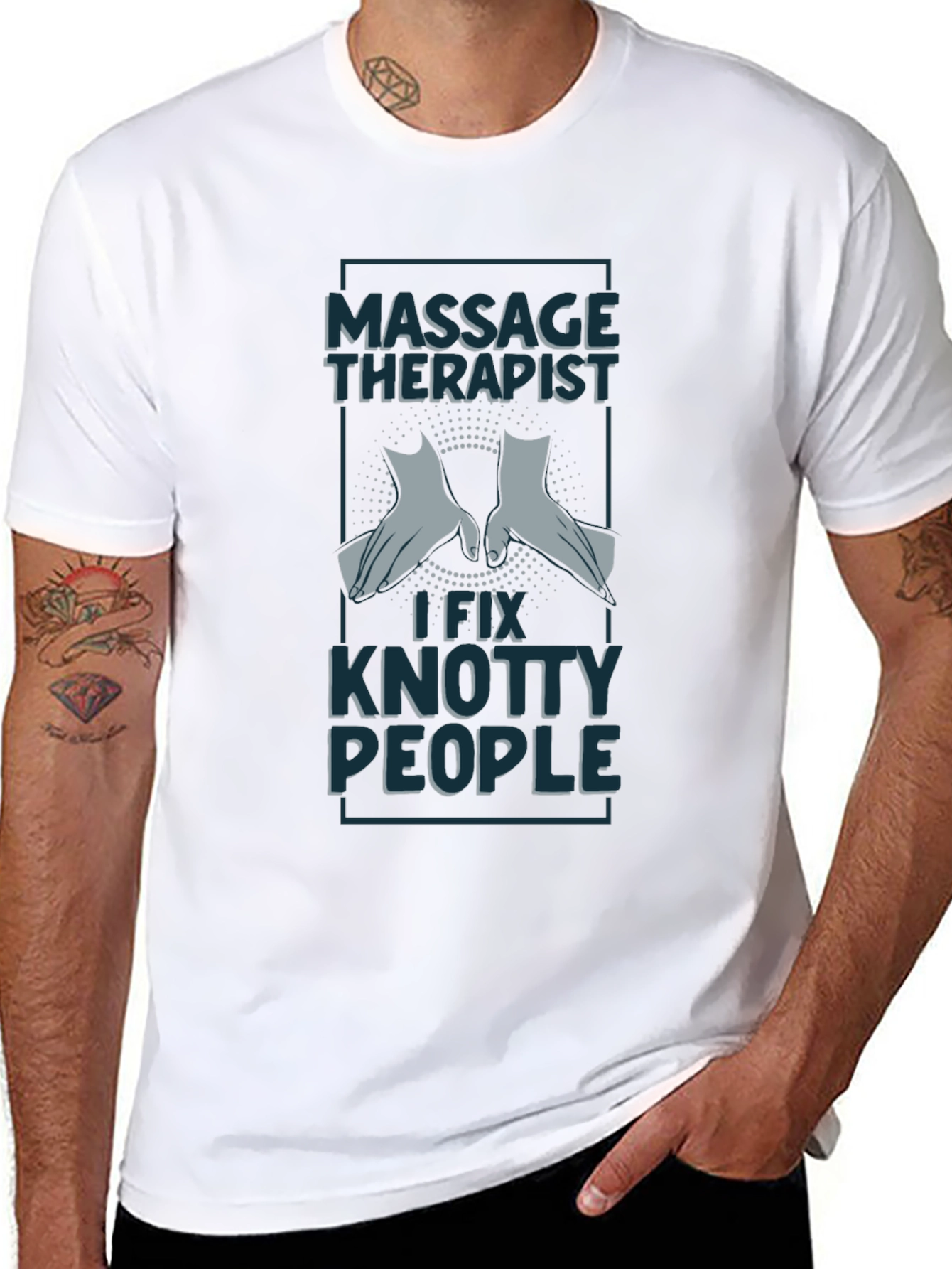 Massage Therapist T-Shirt - I Fix Knotty People