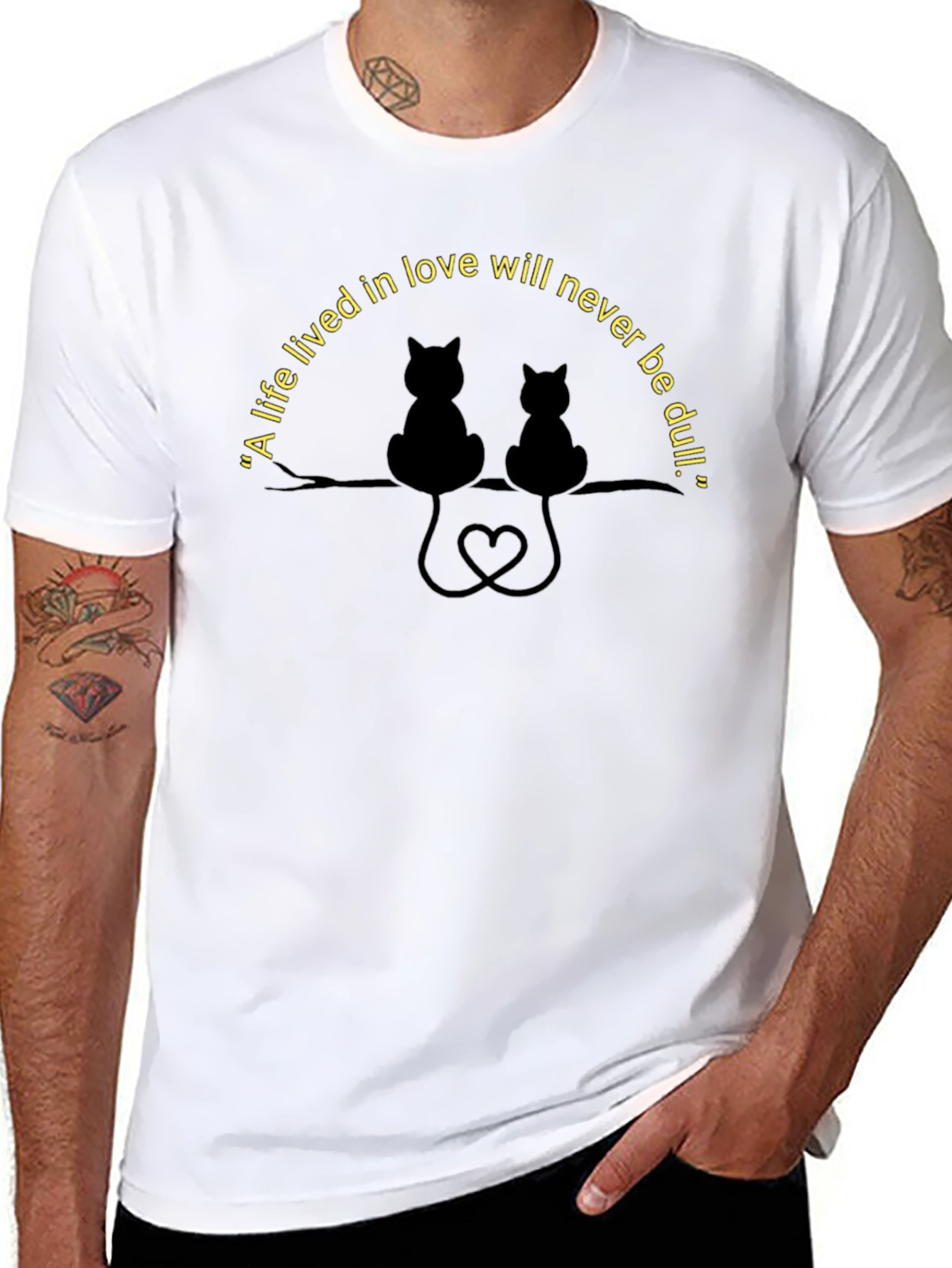 Cats in Love T-Shirt - Romantic Cat Lovers Tee