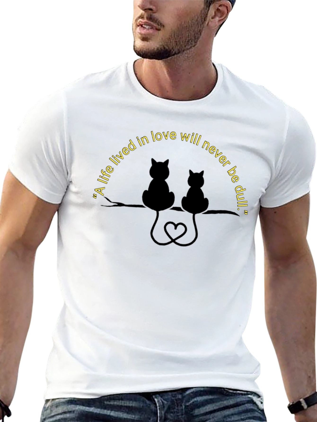 Cats in Love T-Shirt - Romantic Cat Lovers Tee