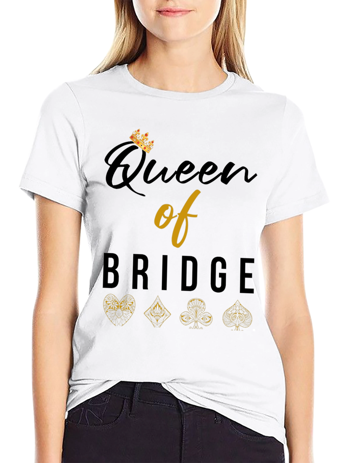 Queen of Bridge Card Game T-Shirt