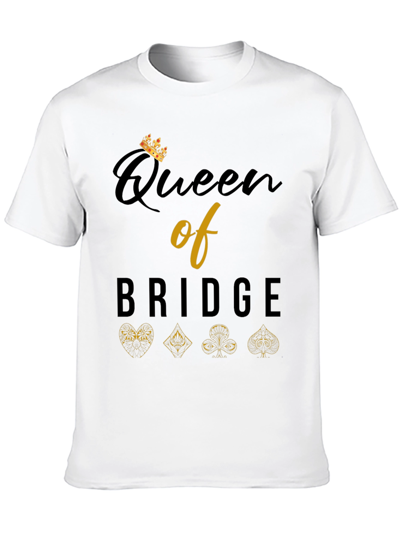 Queen of Bridge Card Game T-Shirt