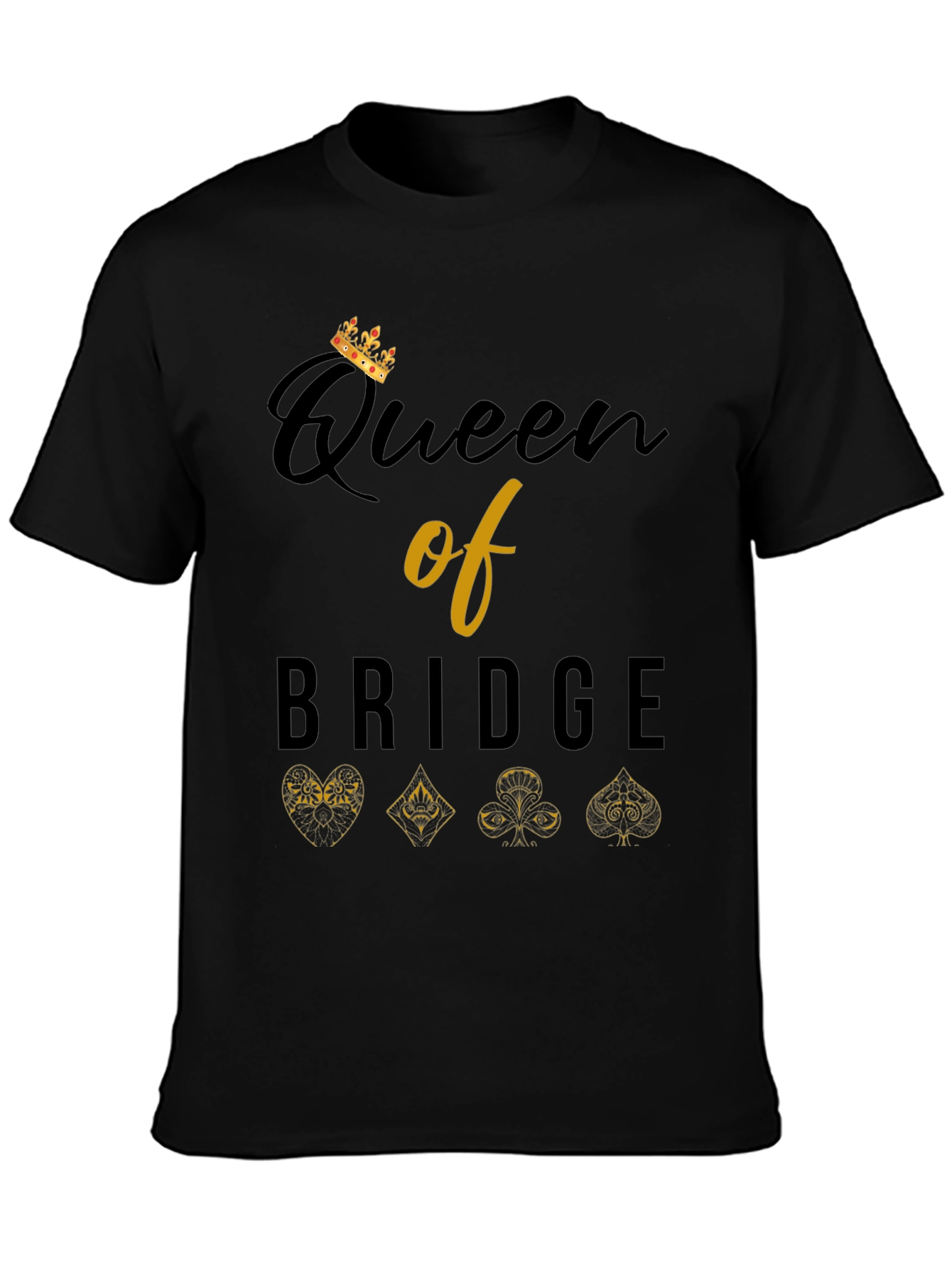 Queen of Bridge Card Game T-Shirt