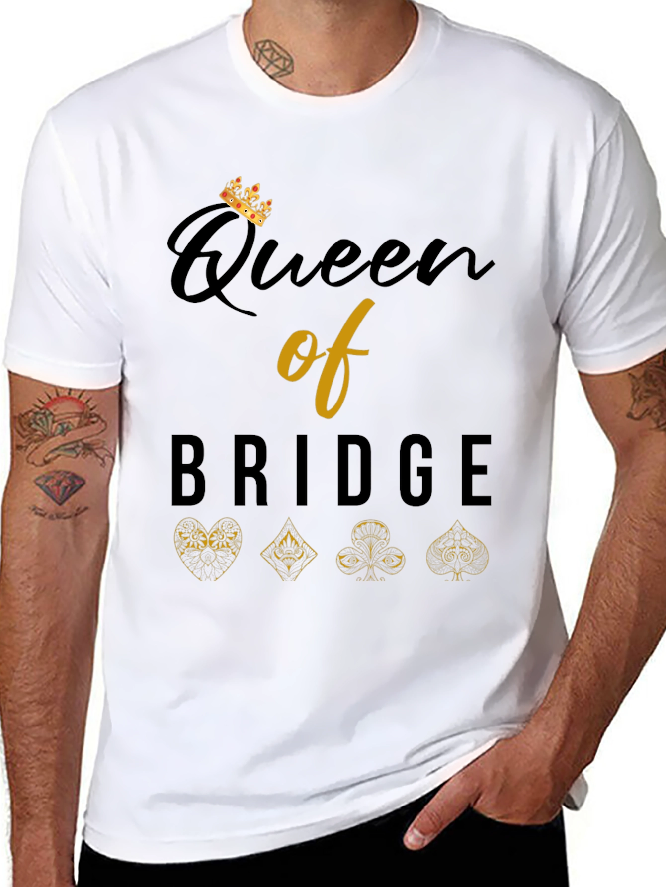 Queen of Bridge Card Game T-Shirt