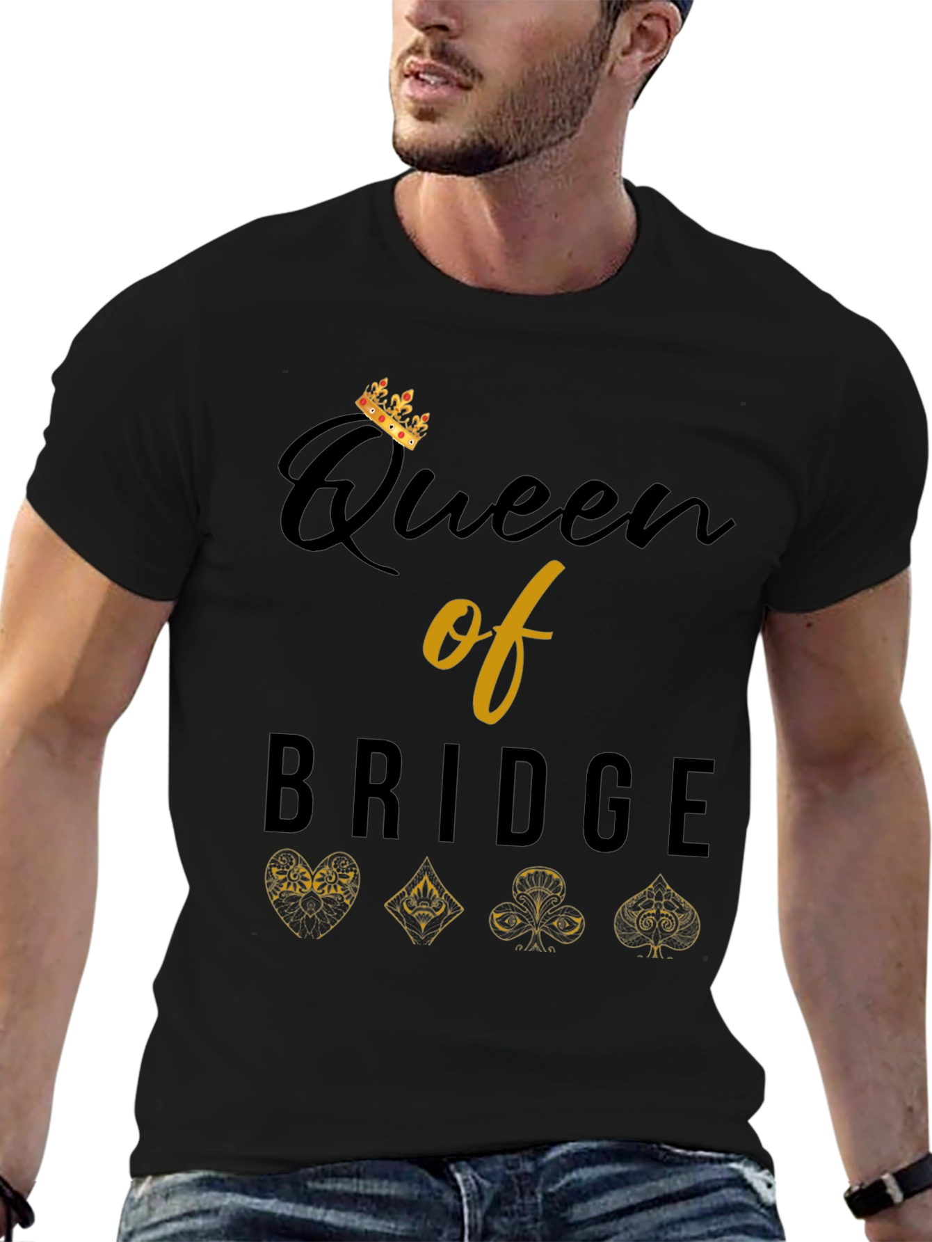 Queen of Bridge Card Game T-Shirt