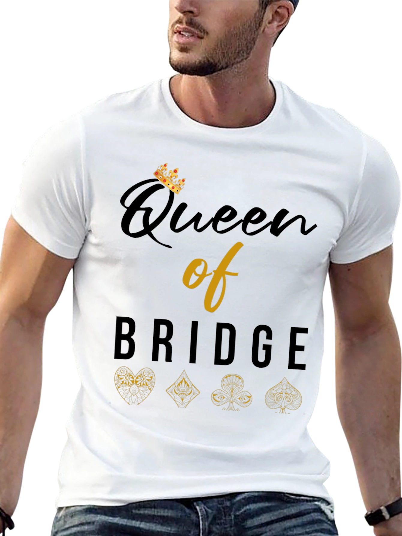 Queen of Bridge Card Game T-Shirt