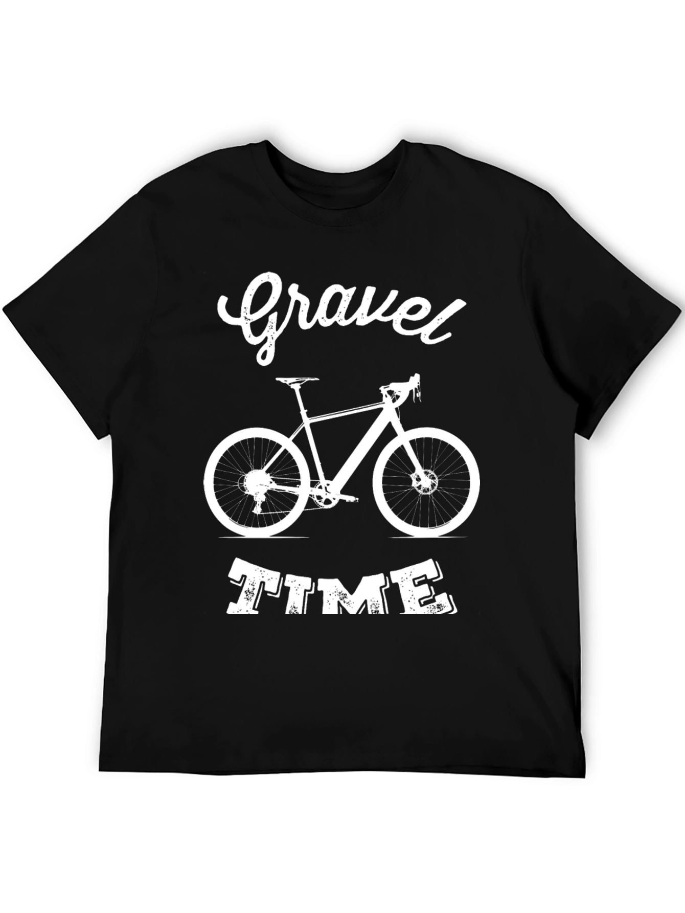 Gravel Time Black Graphic Tee - Cycling Adventure