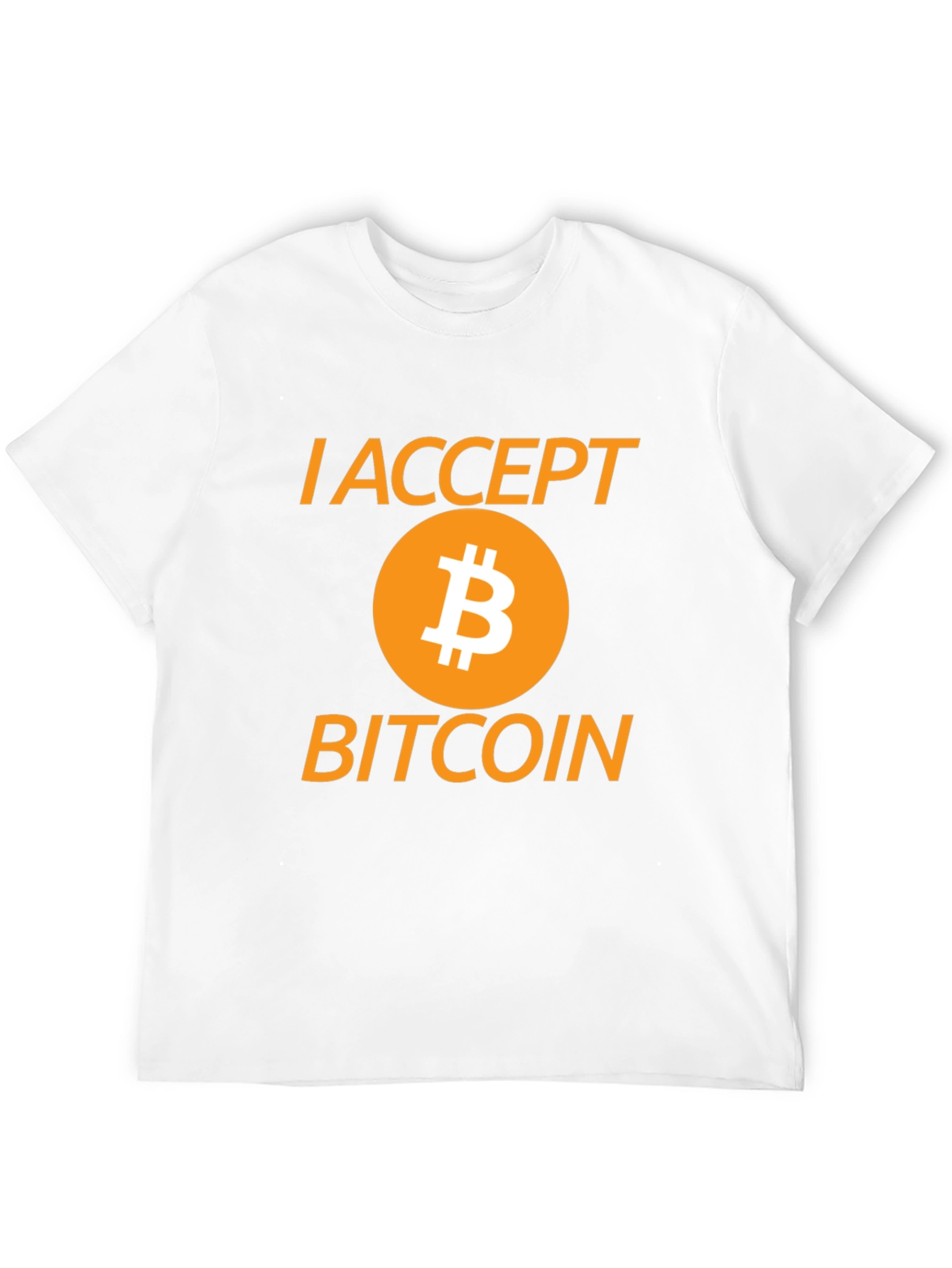 I Accept Bitcoin Black Graphic Tee