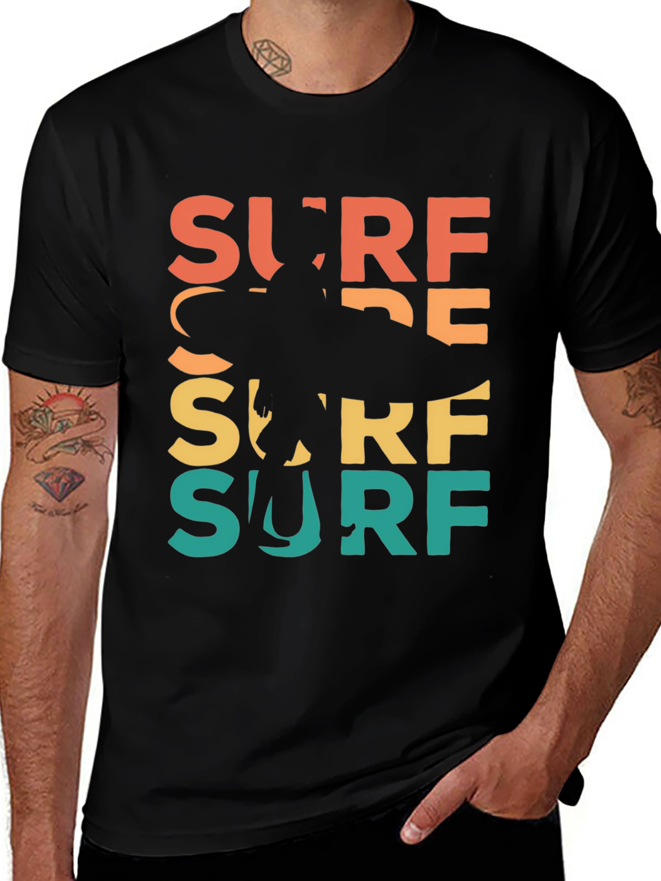 Retro Surf T-Shirt - Surfer Graphic Tee
