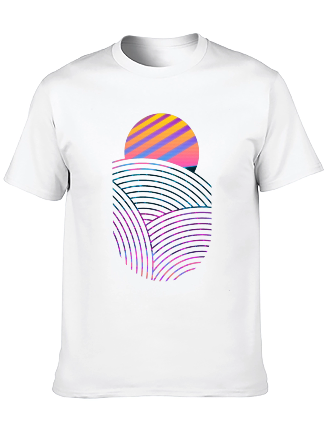 Retro Sunset Tee - Modern Graphic Print