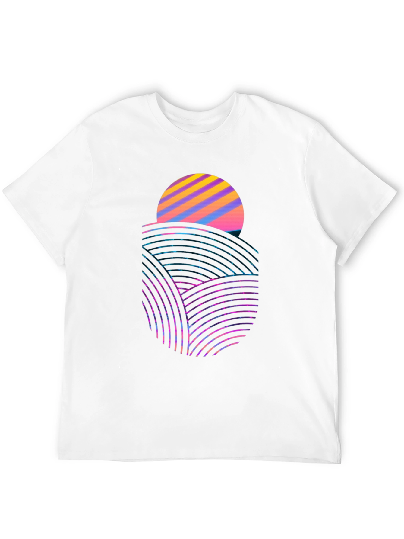 Retro Sunset Tee - Modern Graphic Print