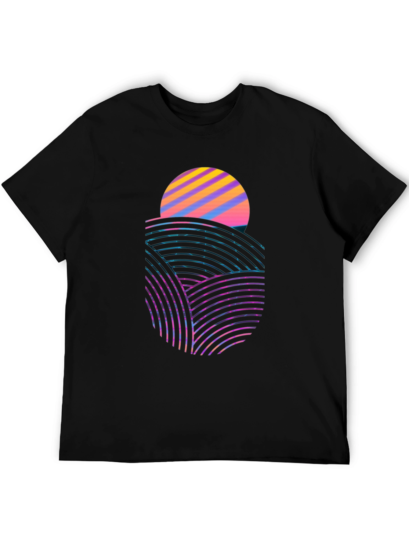 Retro Sunset Tee - Modern Graphic Print