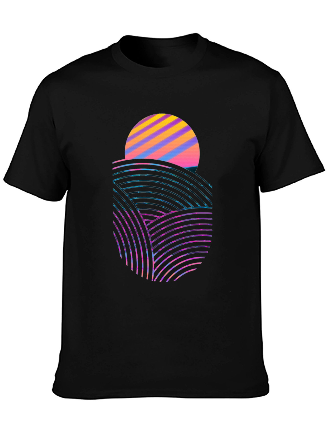 Retro Sunset Tee - Modern Graphic Print