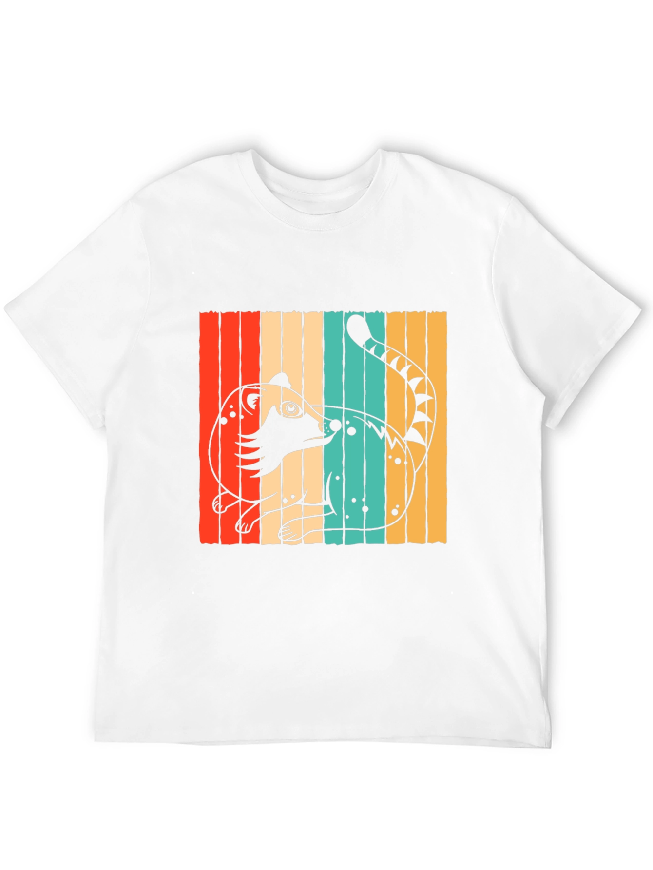 Retro Coati Graphic T-Shirt - Stylish Animal Design