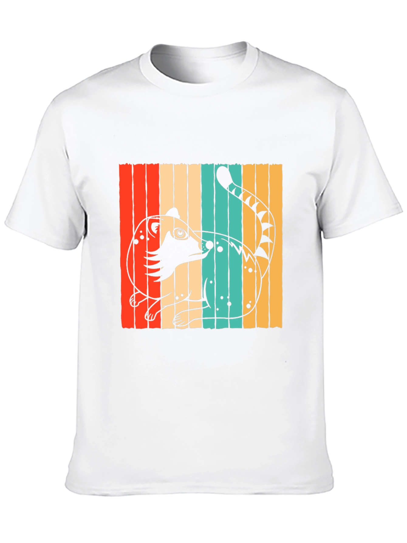 Retro Coati Graphic T-Shirt - Stylish Animal Design