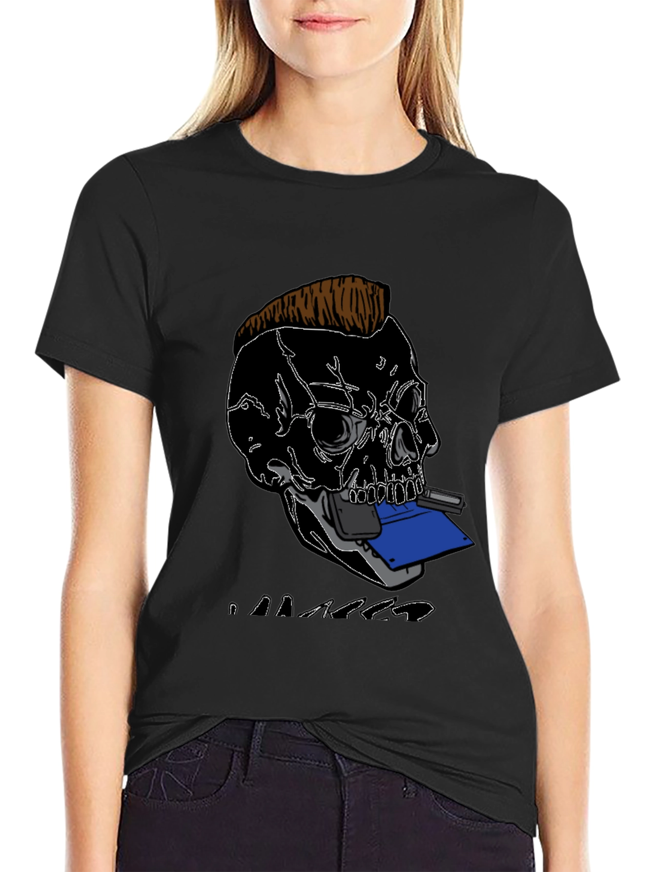 Skull Gamer T-Shirt - Black