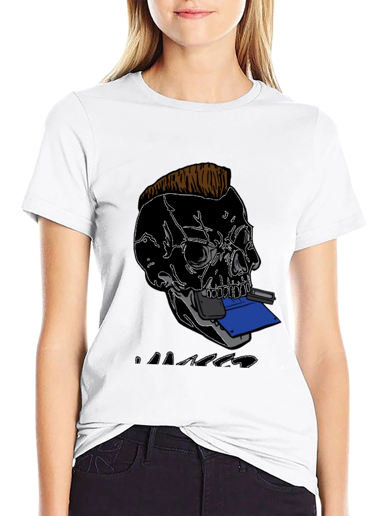 Skull Gamer T-Shirt - Black