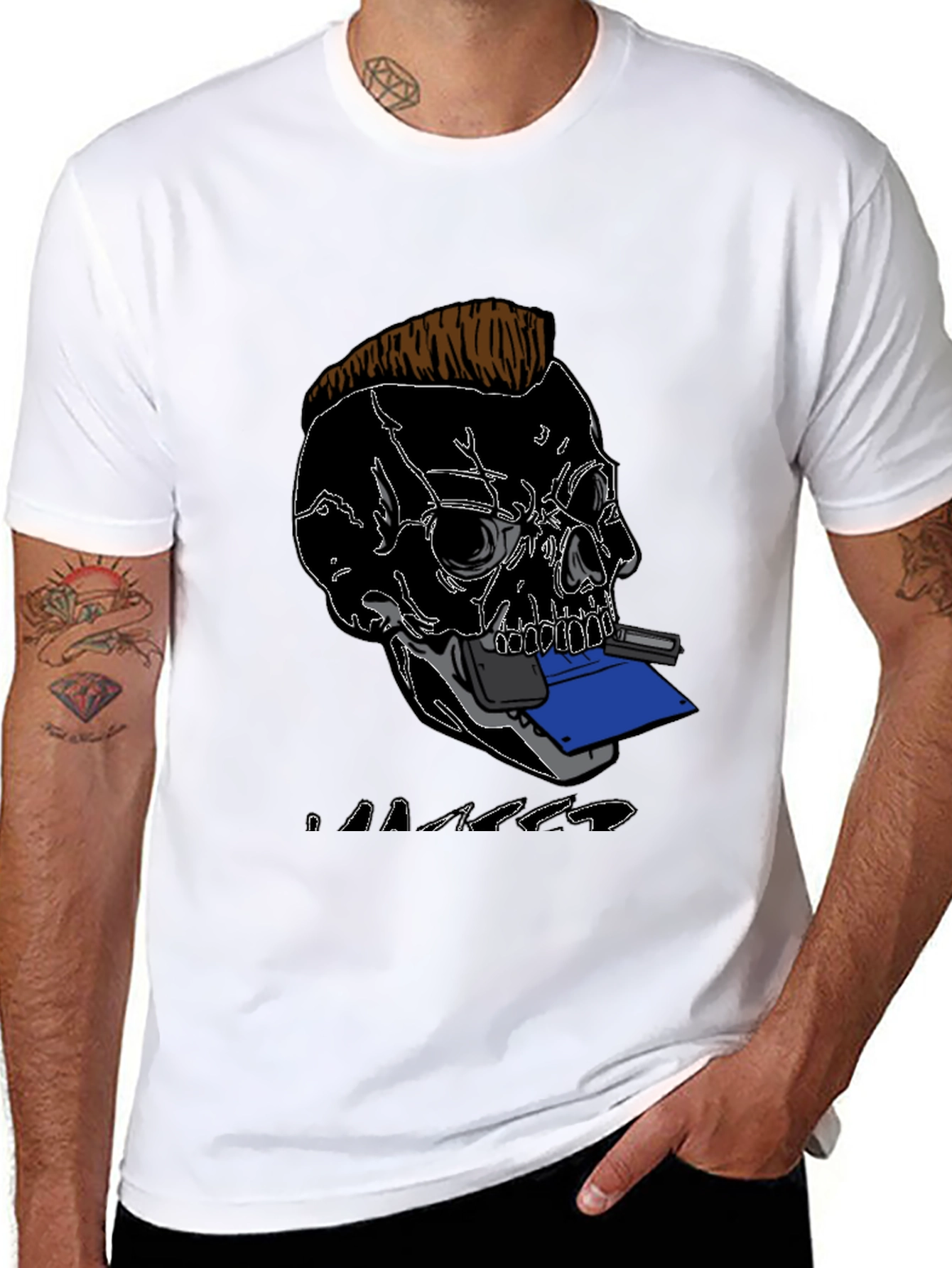 Skull Gamer T-Shirt - Black